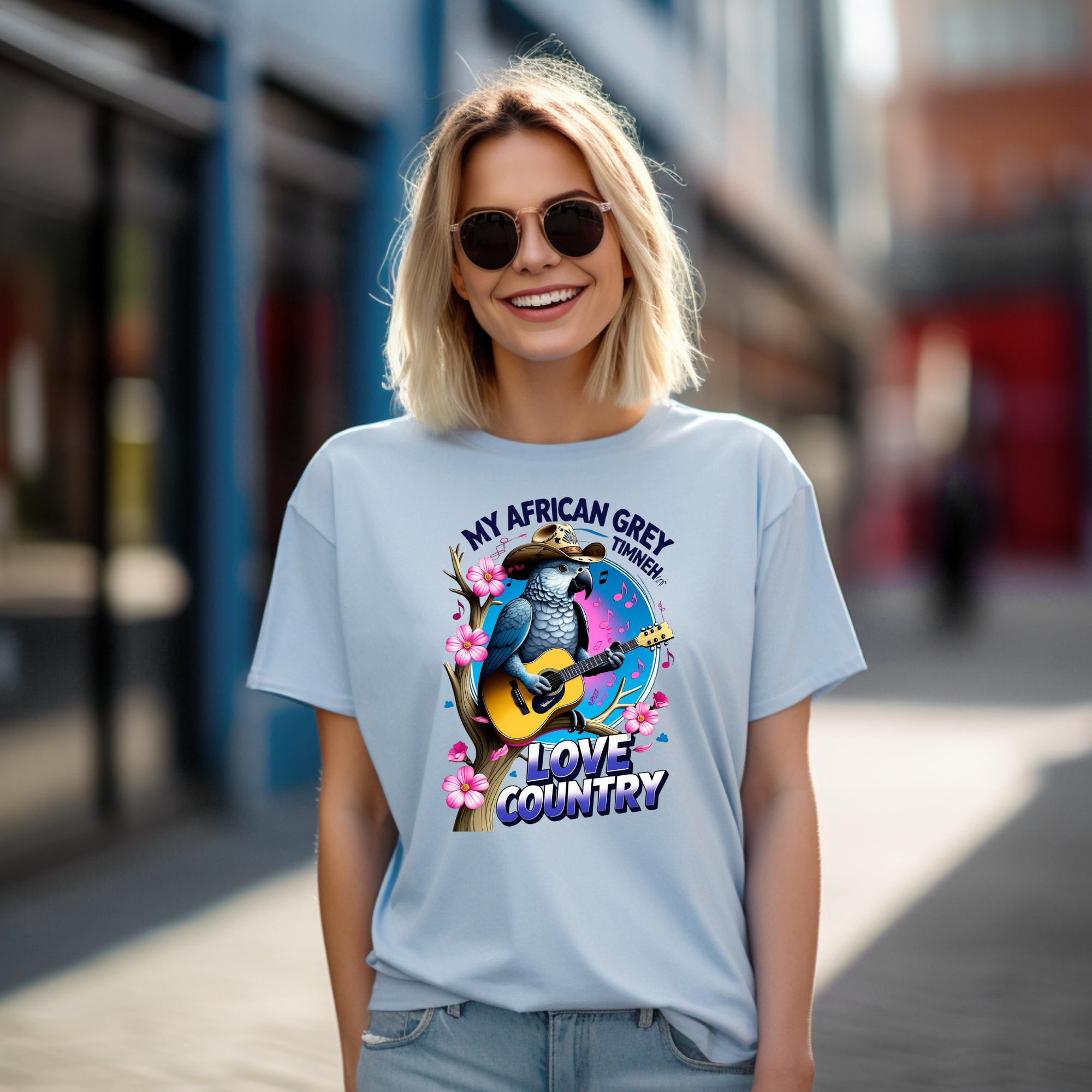 African Grey Timneh Love Country T-Shirt