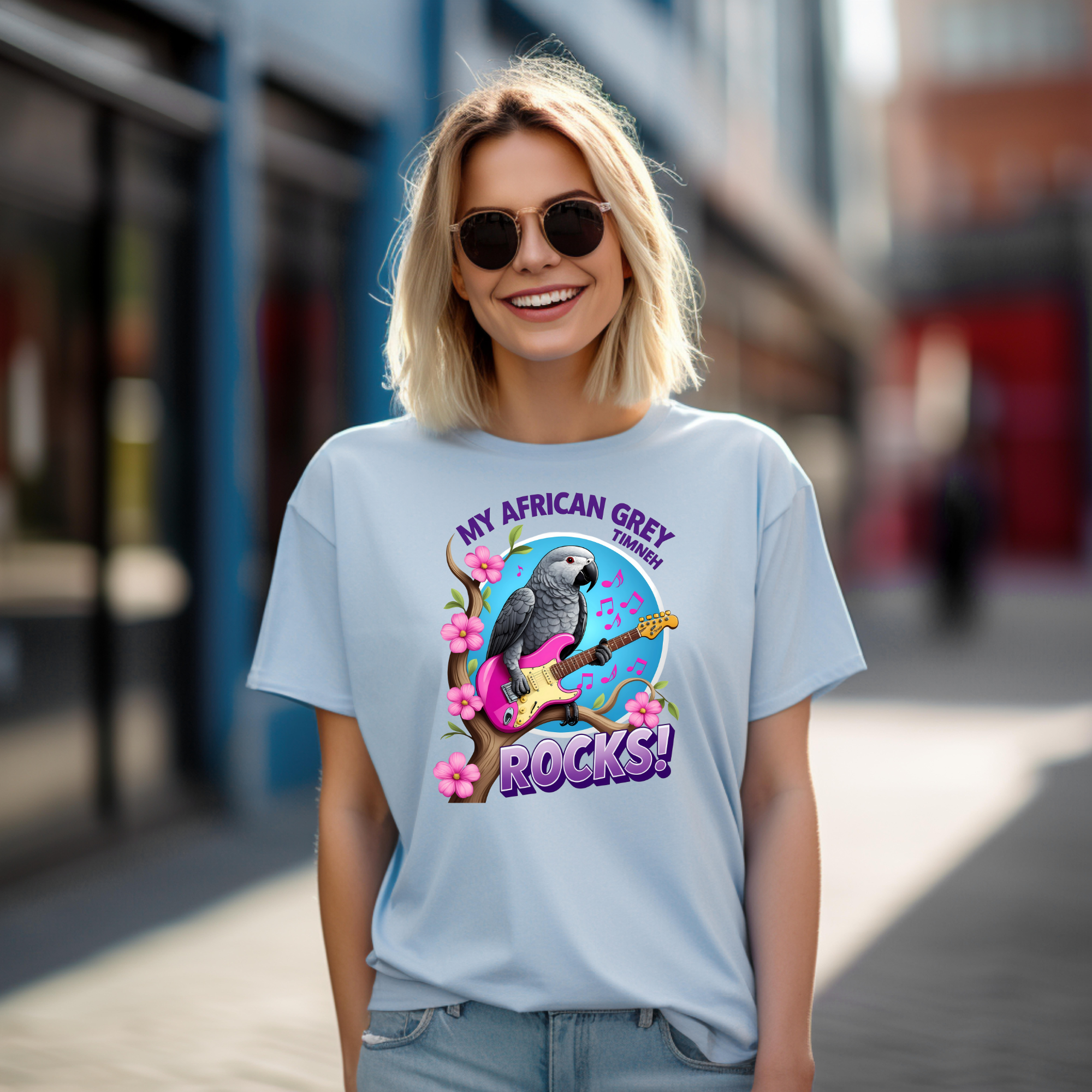 African Grey Timneh Rocks T-Shirt