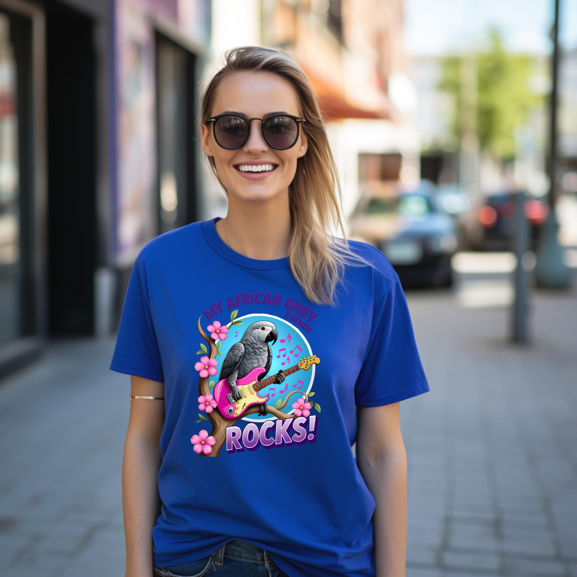 African Grey Timneh Rocks T-Shirt