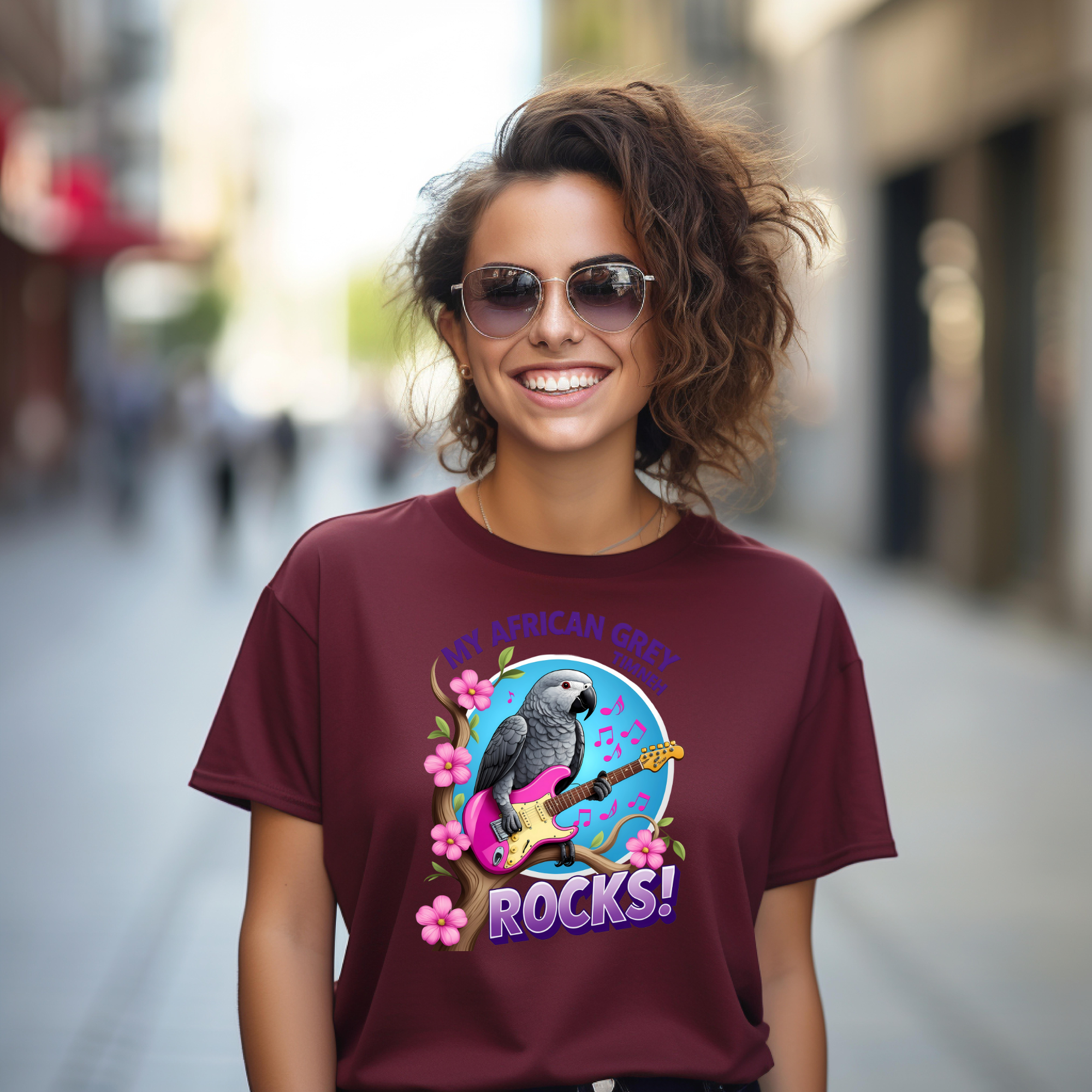 African Grey Timneh Rocks T-Shirt