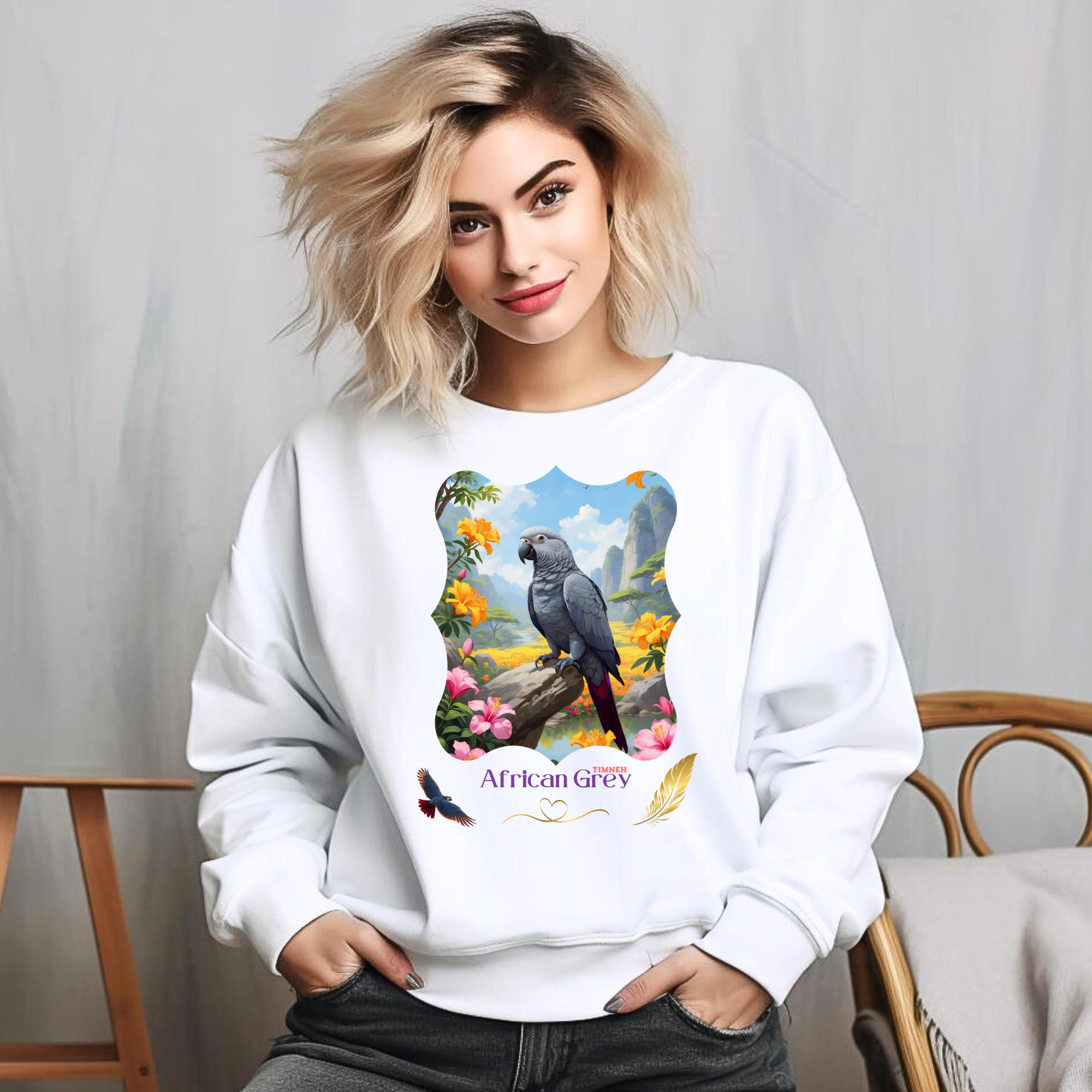 African Grey Timneh Nature Sweatshirt