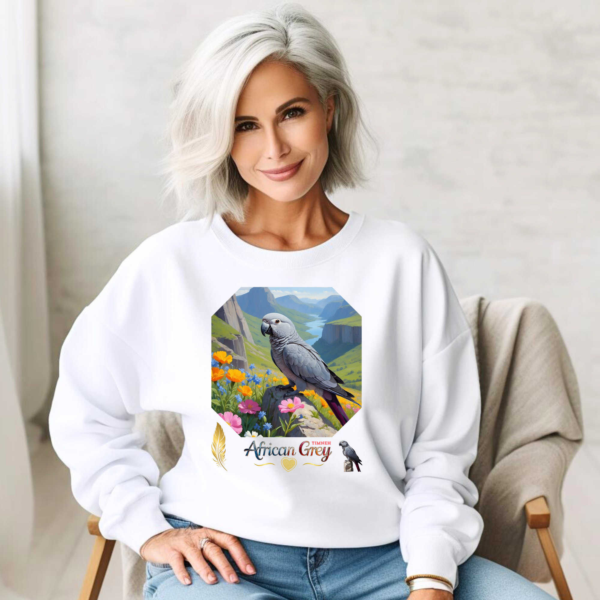 African Grey Timneh Sweatshirt