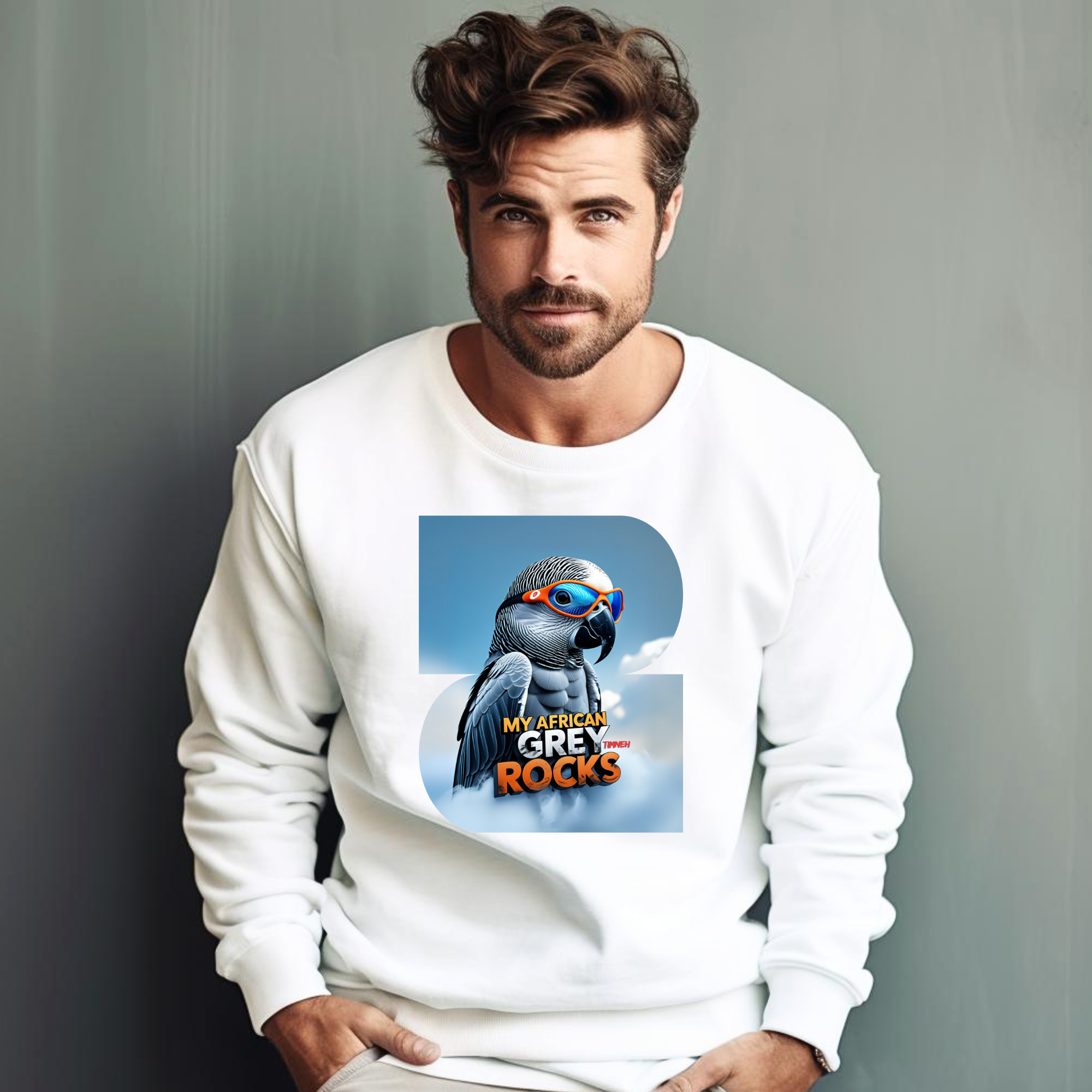 African Grey Timneh Rocks Sweatshirt
