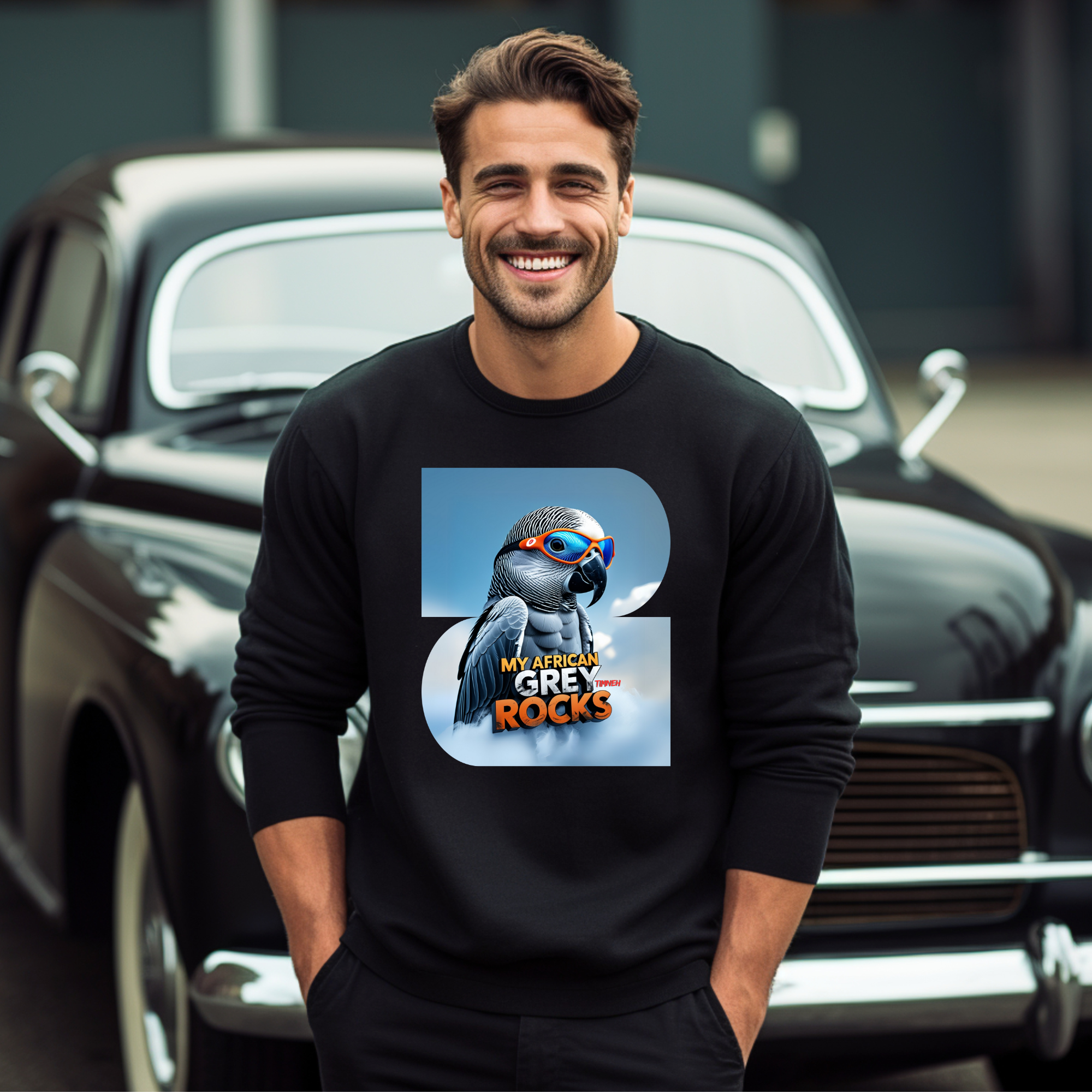 African Grey Timneh Rocks Sweatshirt