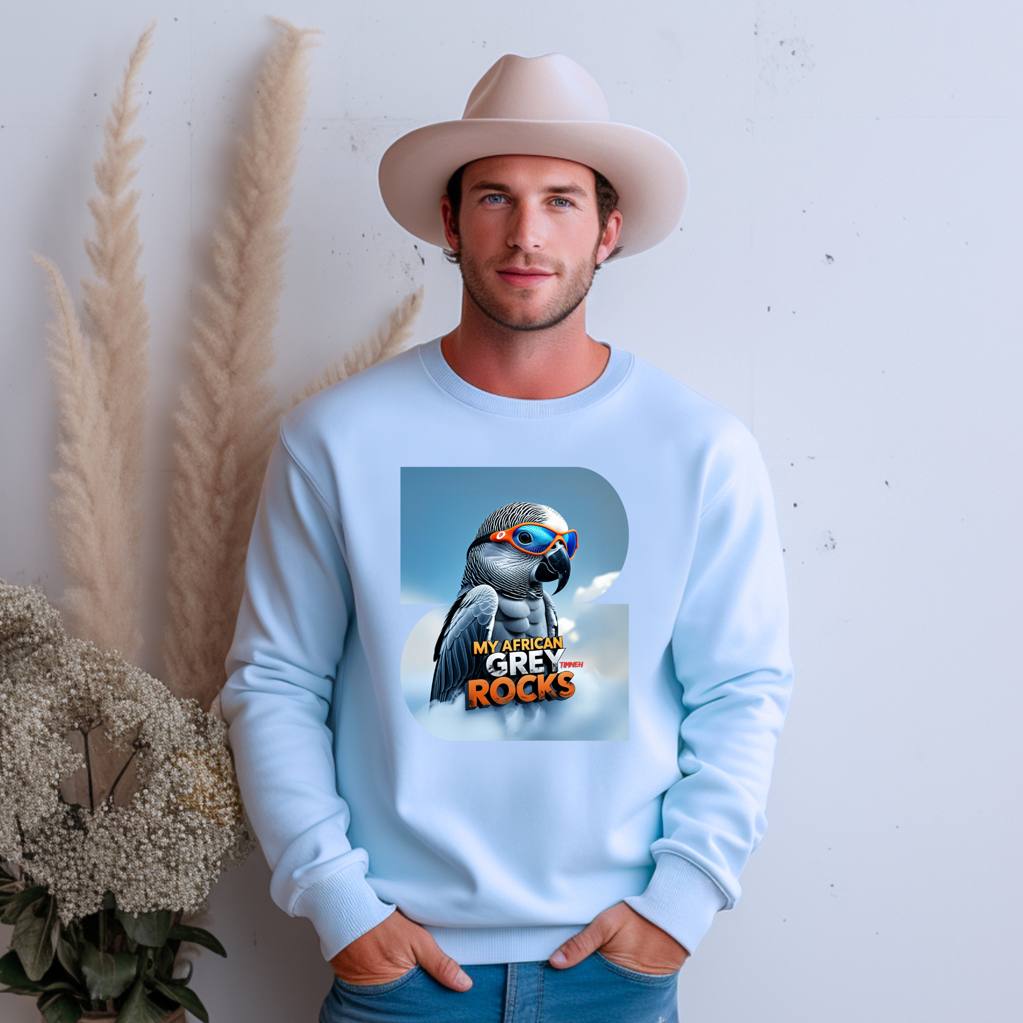 African Grey Timneh Rocks Sweatshirt