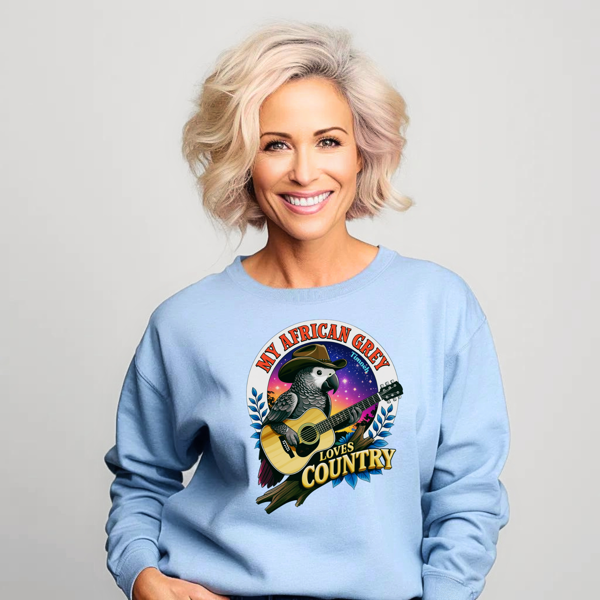 African Grey Timneh Loves Country Sweatshirt
