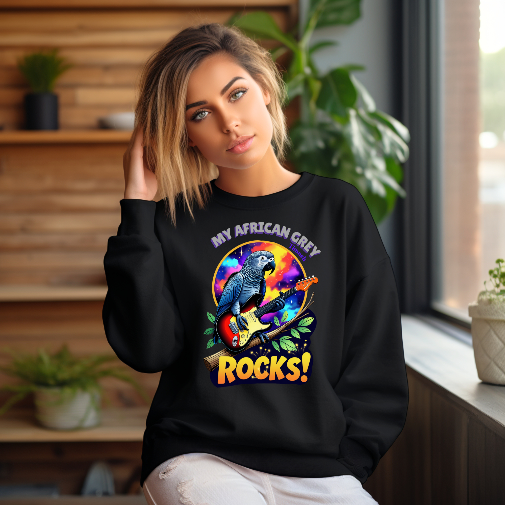 African Grey Timneh Rocks Sweatshirt