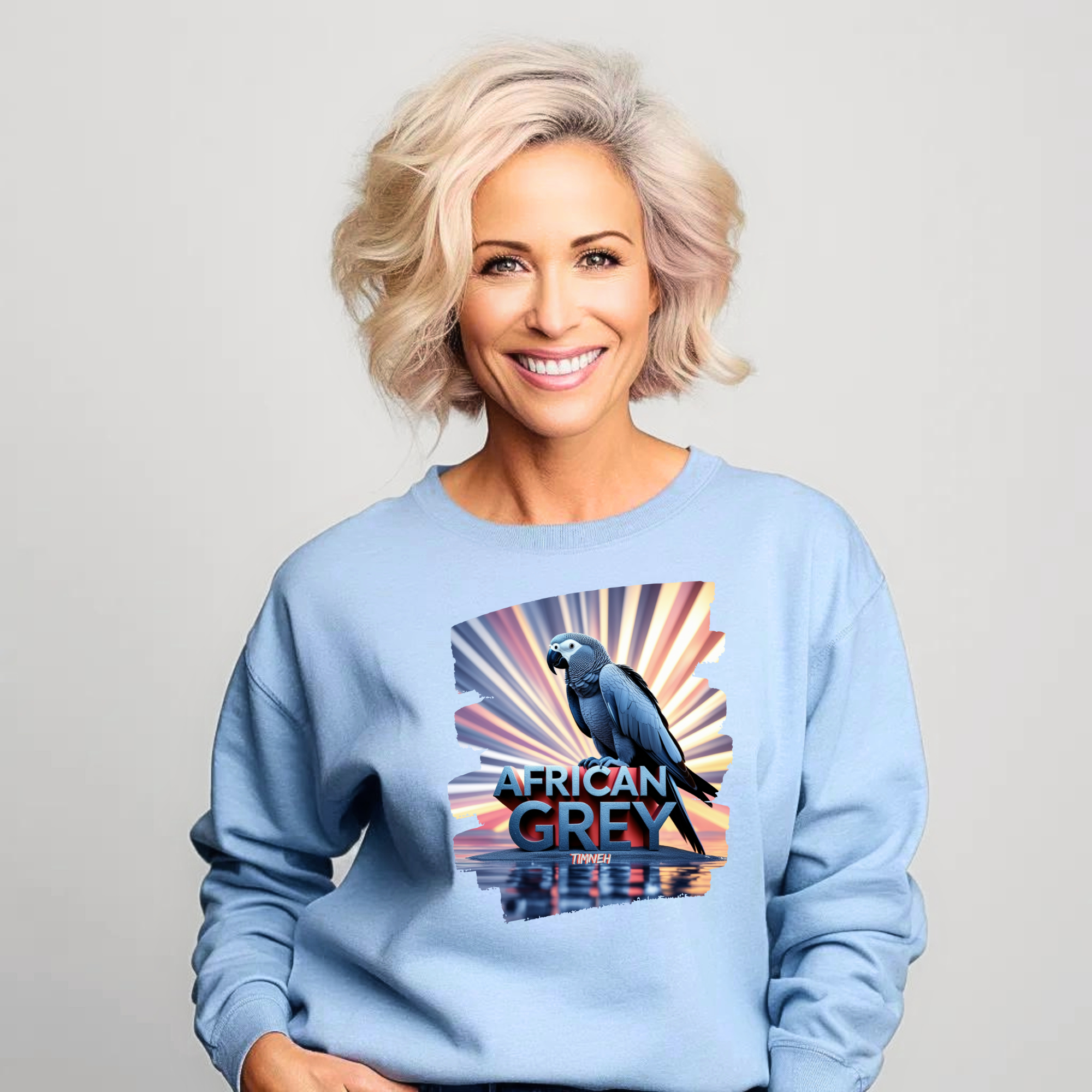 African Grey Timneh Sunburst Sweatshirt