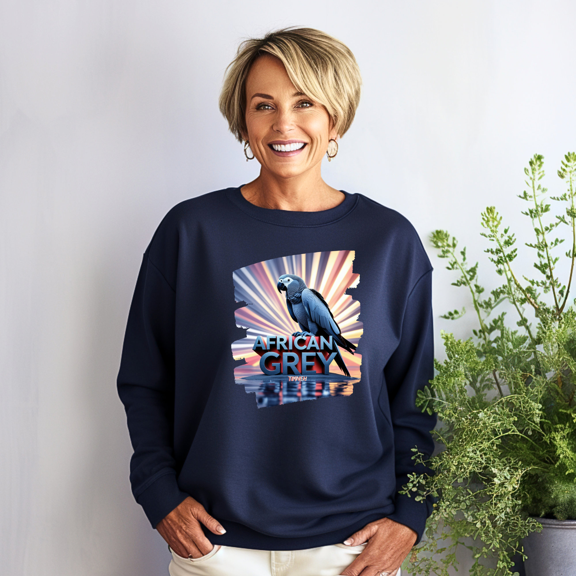 African Grey Timneh Sunburst Sweatshirt