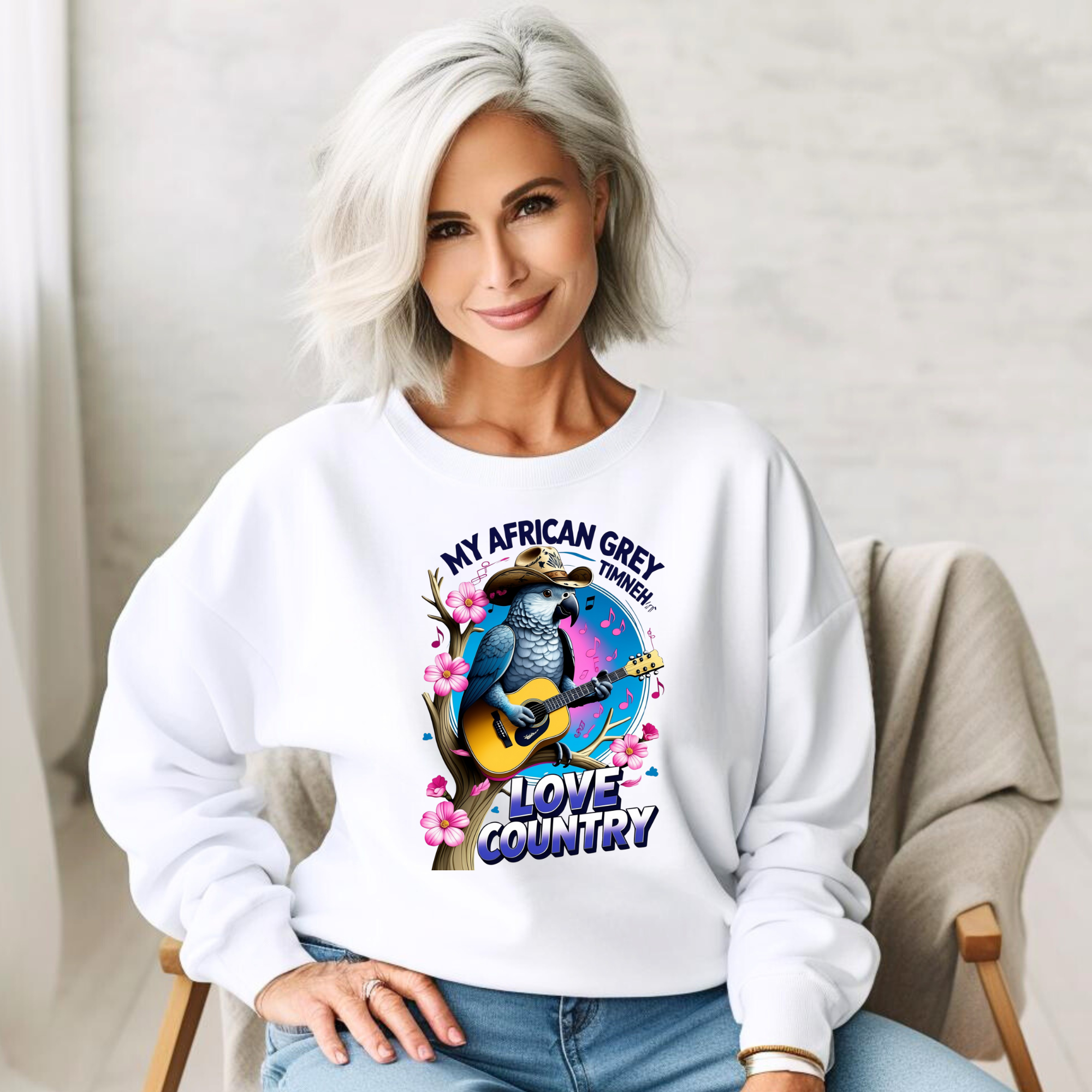 African Grey Timneh Love Country Sweatshirt
