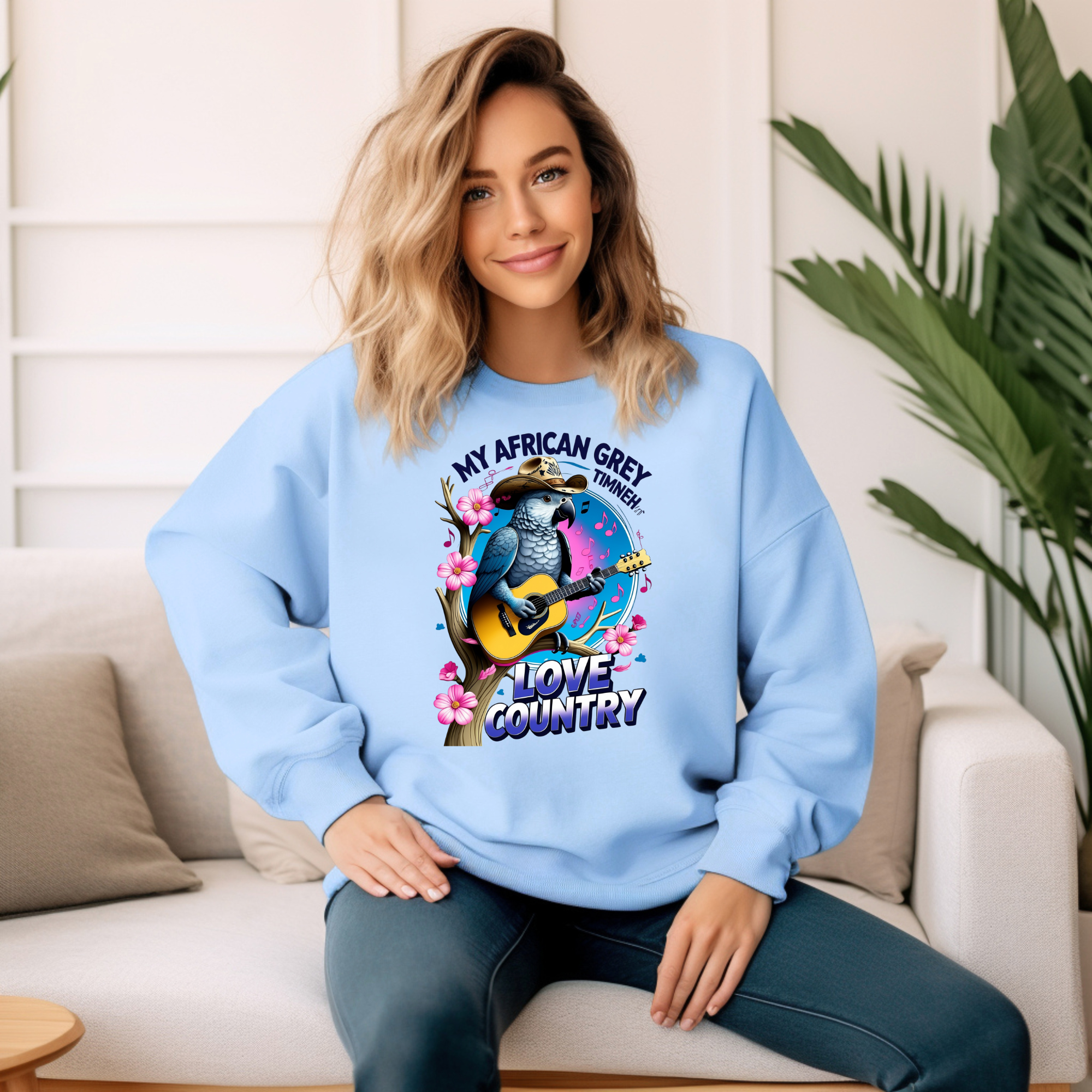 African Grey Timneh Love Country Sweatshirt