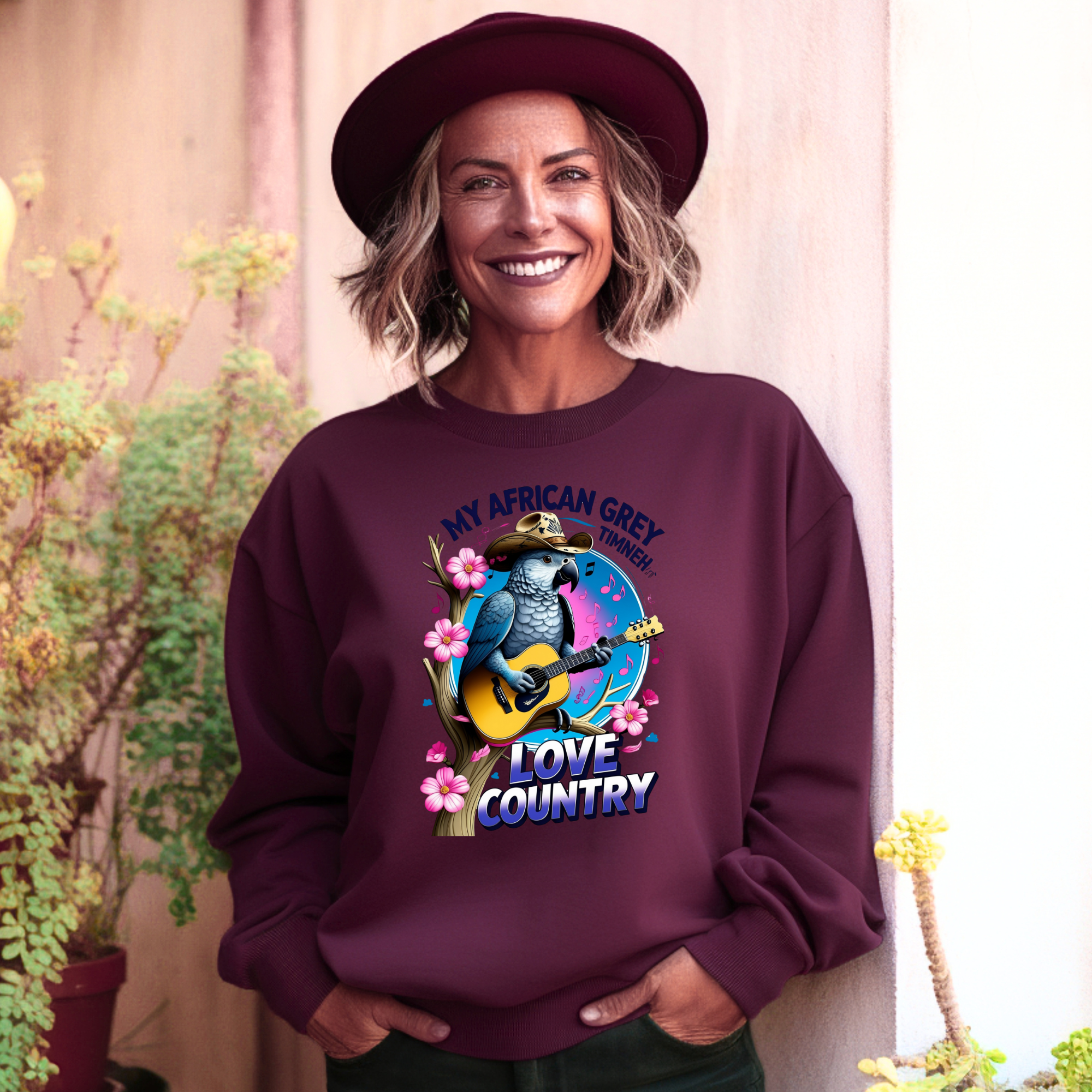 African Grey Timneh Love Country Sweatshirt