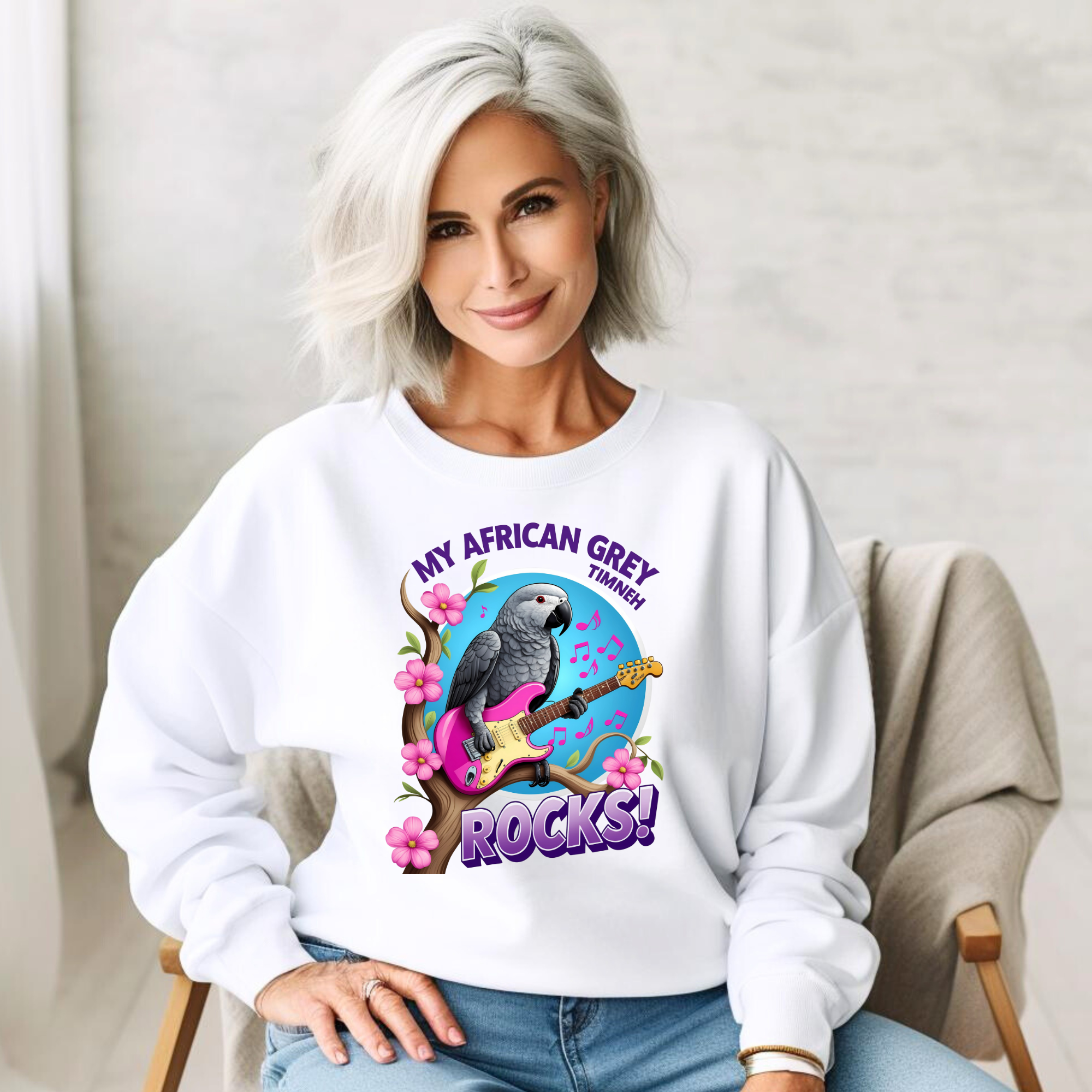 African Grey Timneh Rocks Sweatshirt