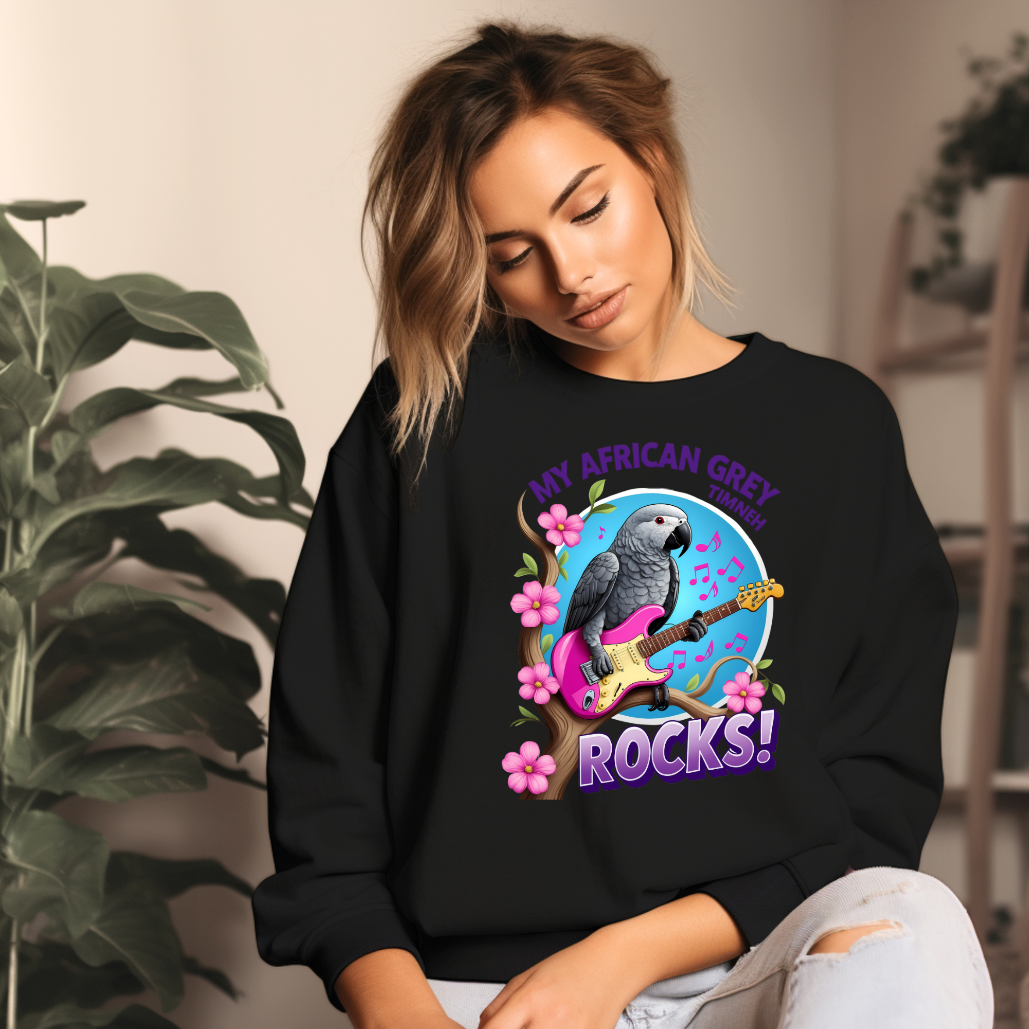 African Grey Timneh Rocks Sweatshirt