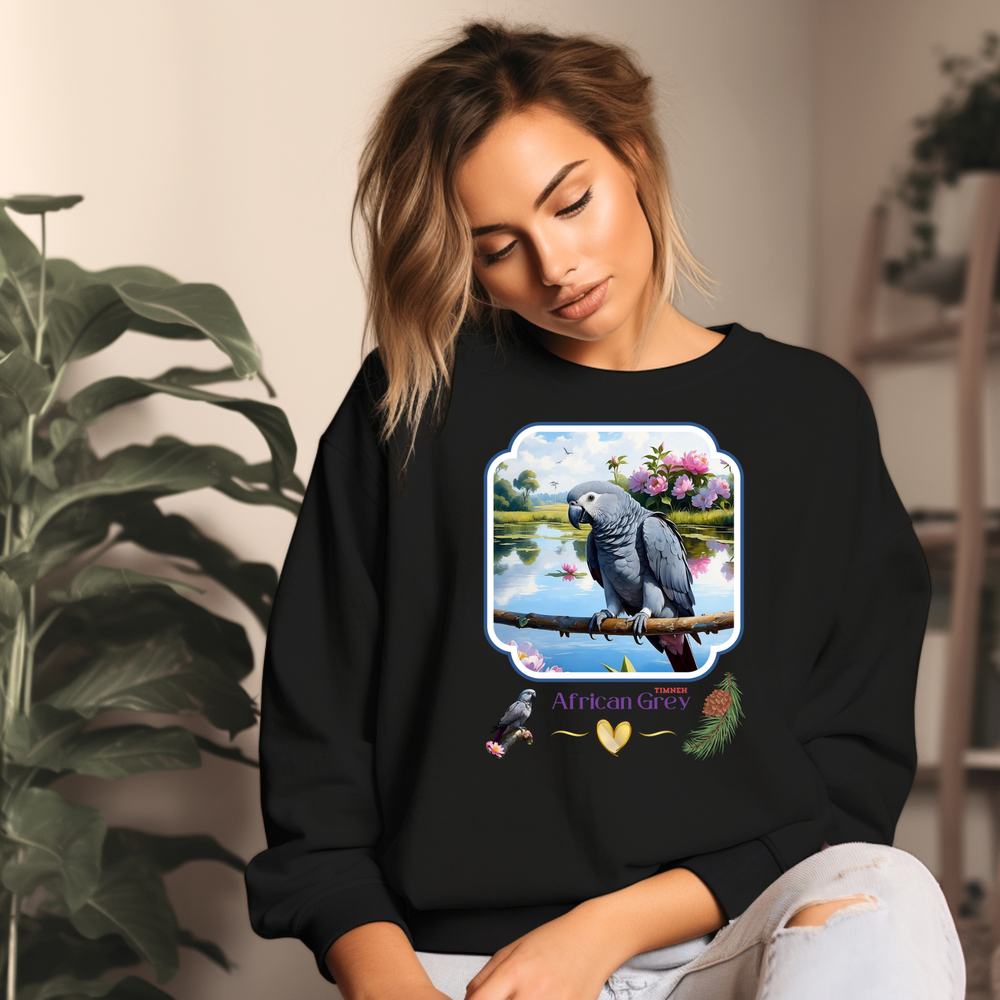 African Grey Timneh Lake Sweatshirt