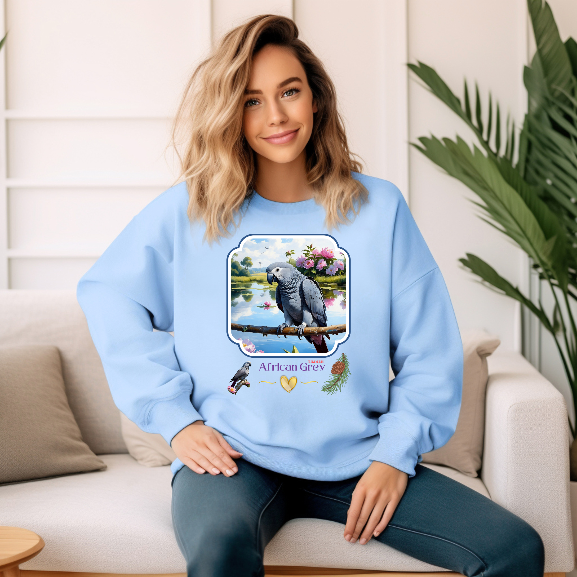 African Grey Timneh Lake Sweatshirt