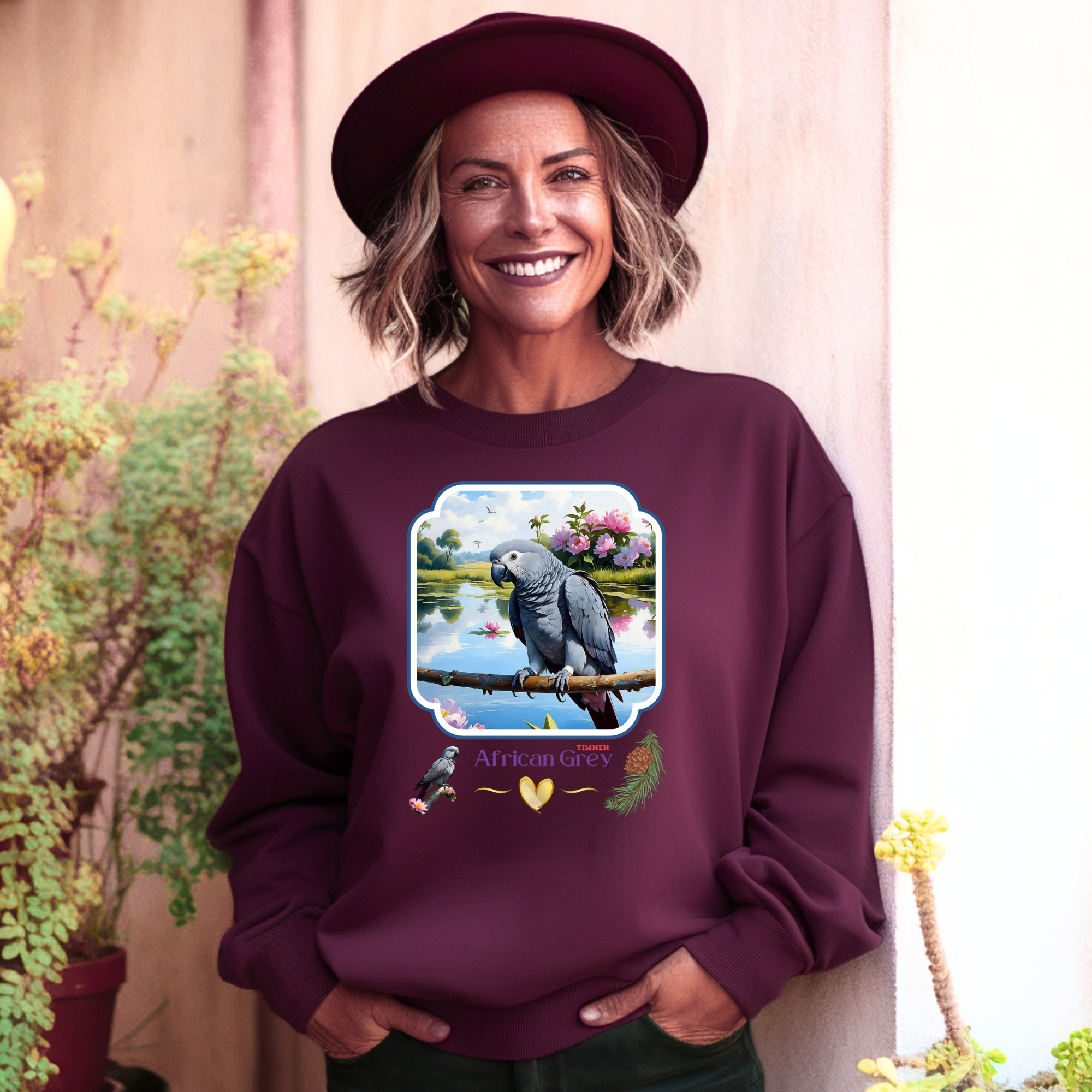 African Grey Timneh Lake Sweatshirt