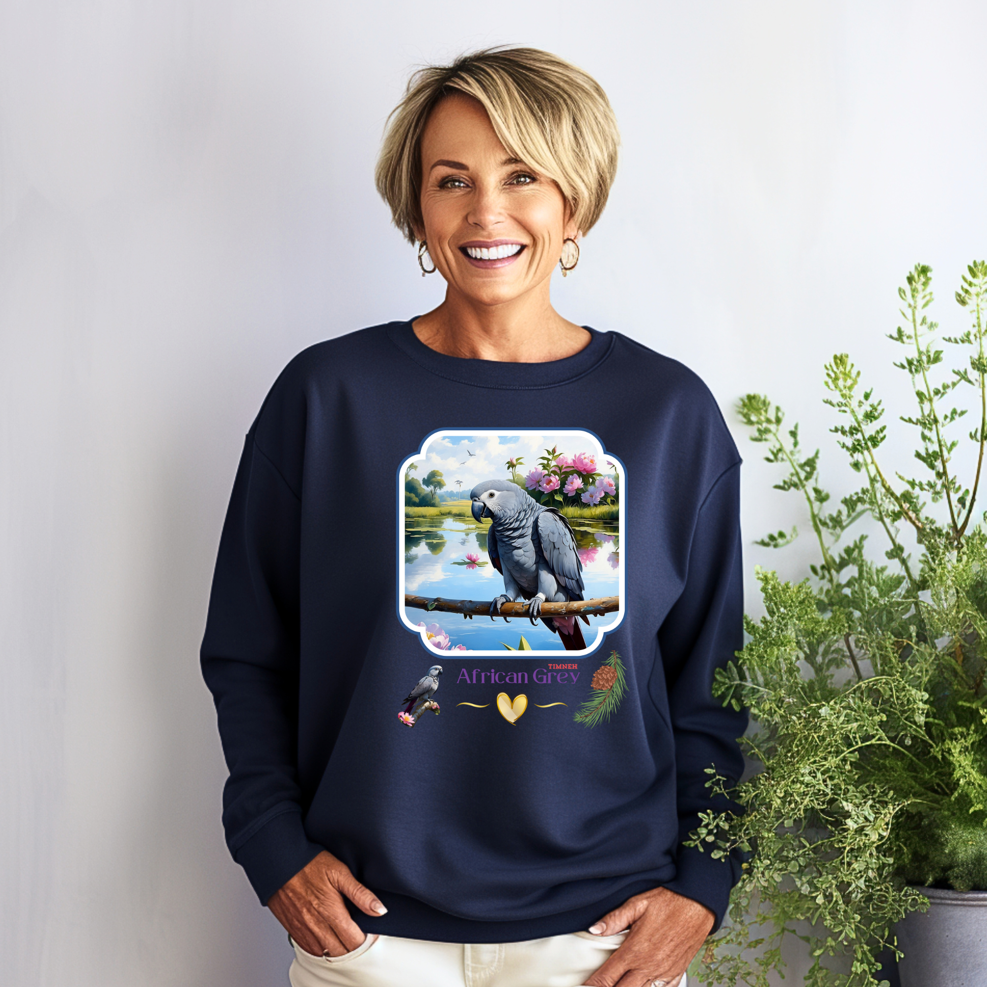 African Grey Timneh Lake Sweatshirt