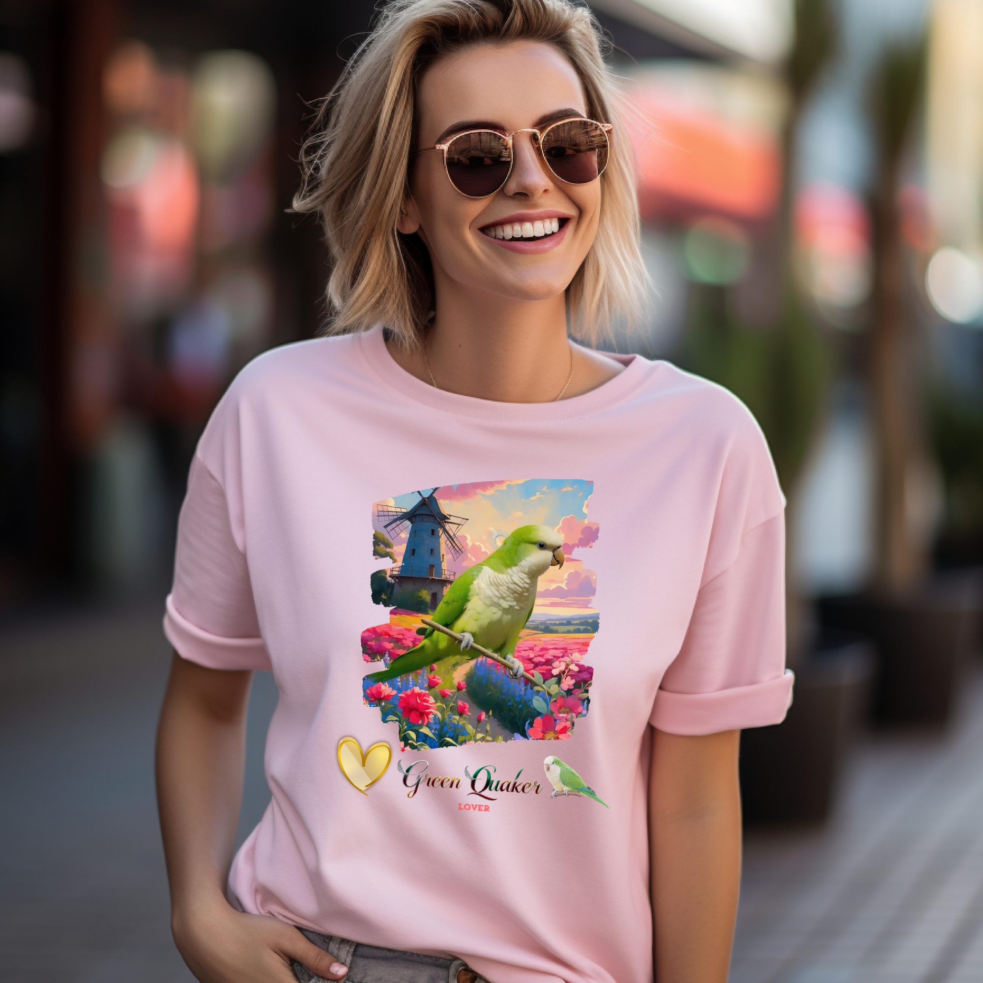 Floral Green Quaker Lover T-Shirt