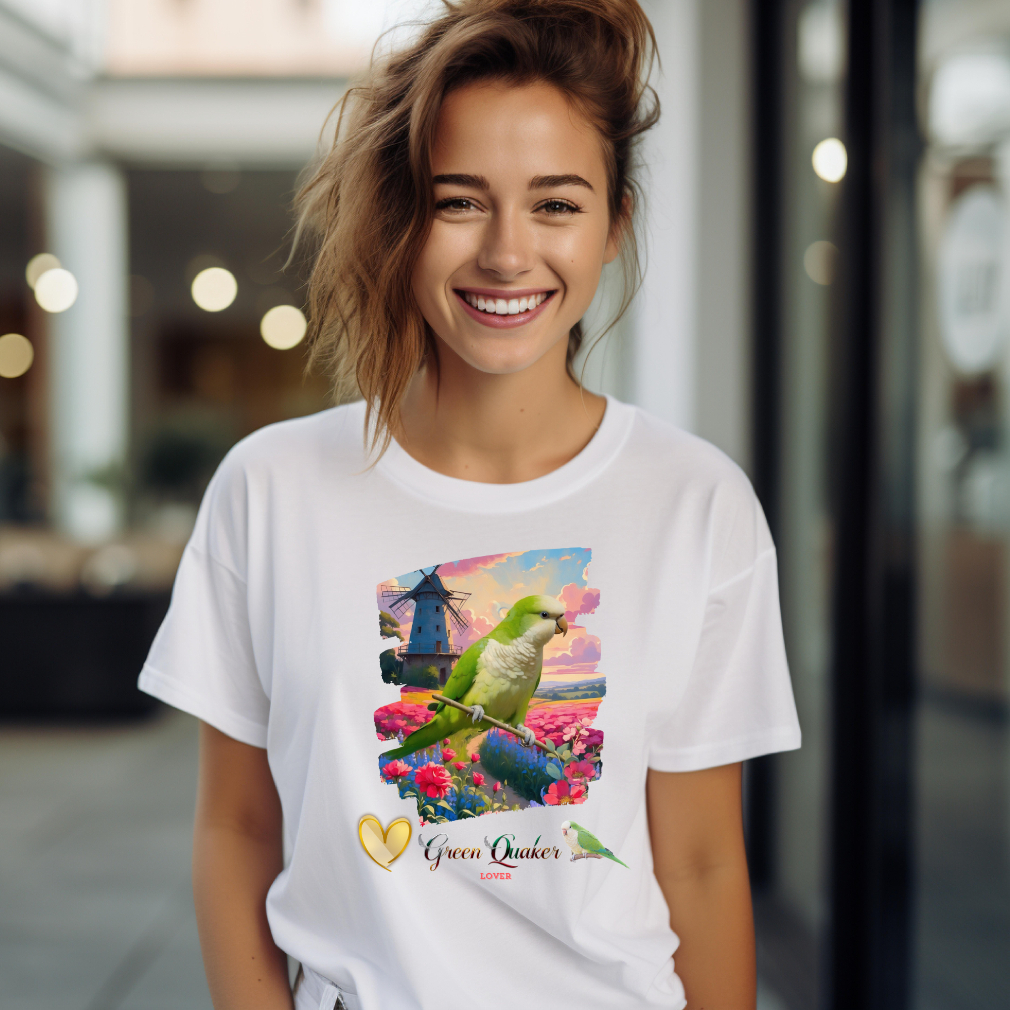 Floral Green Quaker Lover T-Shirt