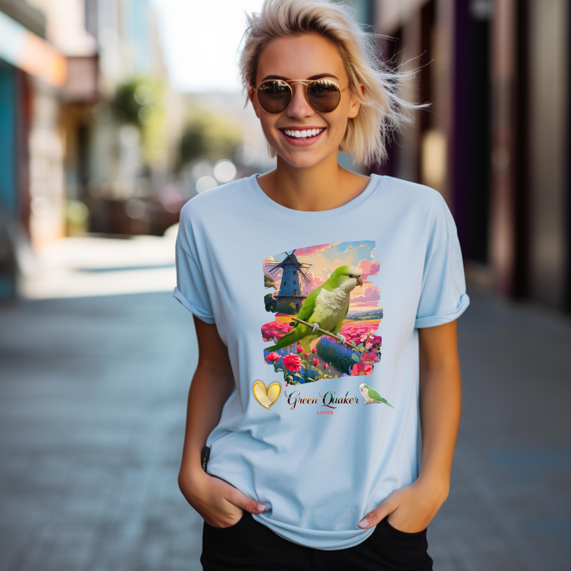 Floral Green Quaker Lover T-Shirt