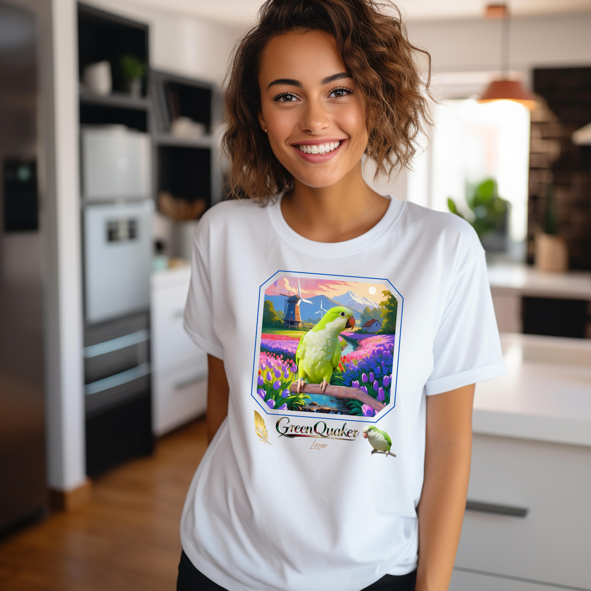 Green Quaker Lover Floral T-Shirt
