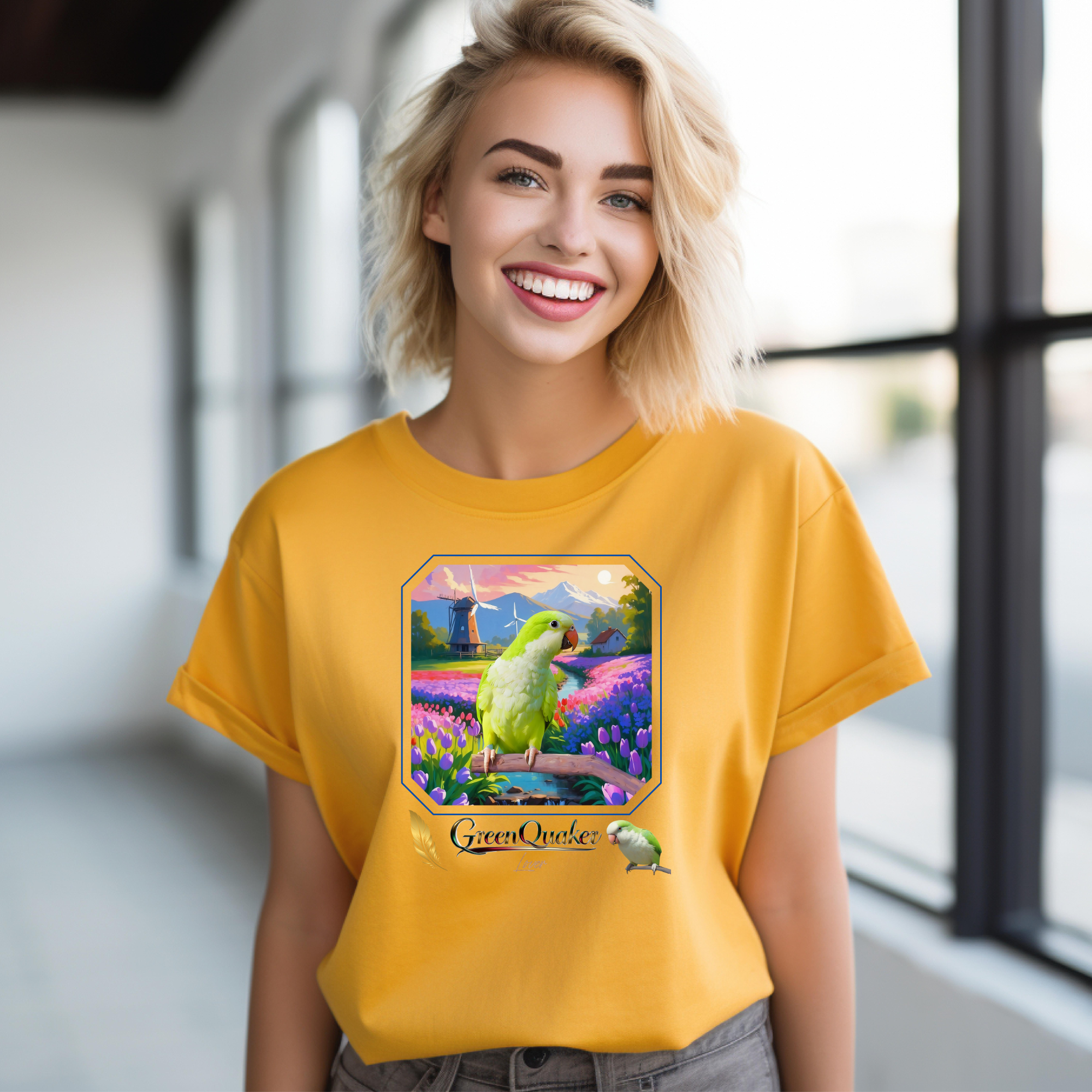 Green Quaker Lover Floral T-Shirt