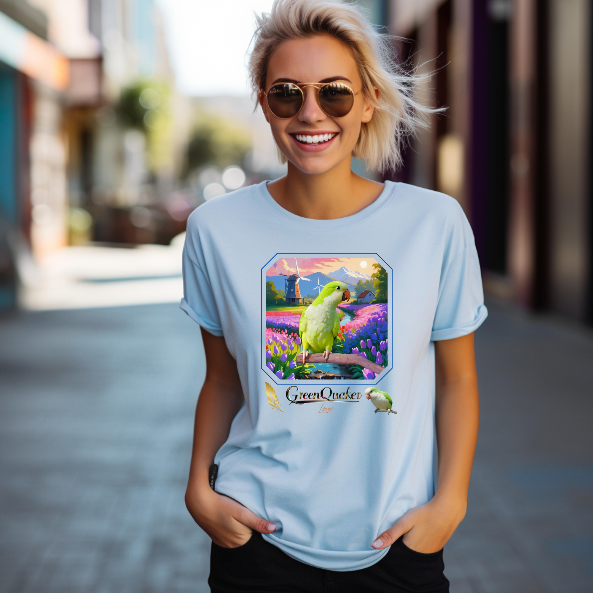 Green Quaker Lover Floral T-Shirt