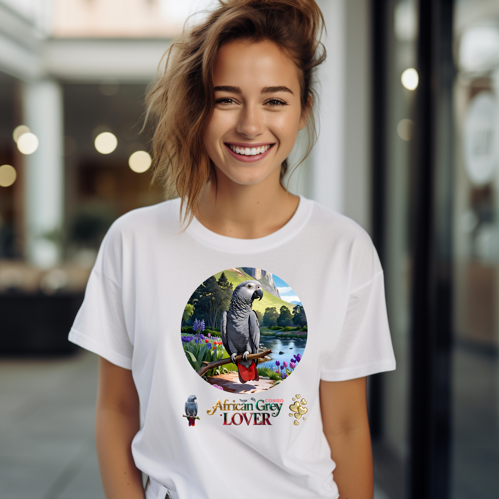 African Grey Congo Lover Nature T-Shirt