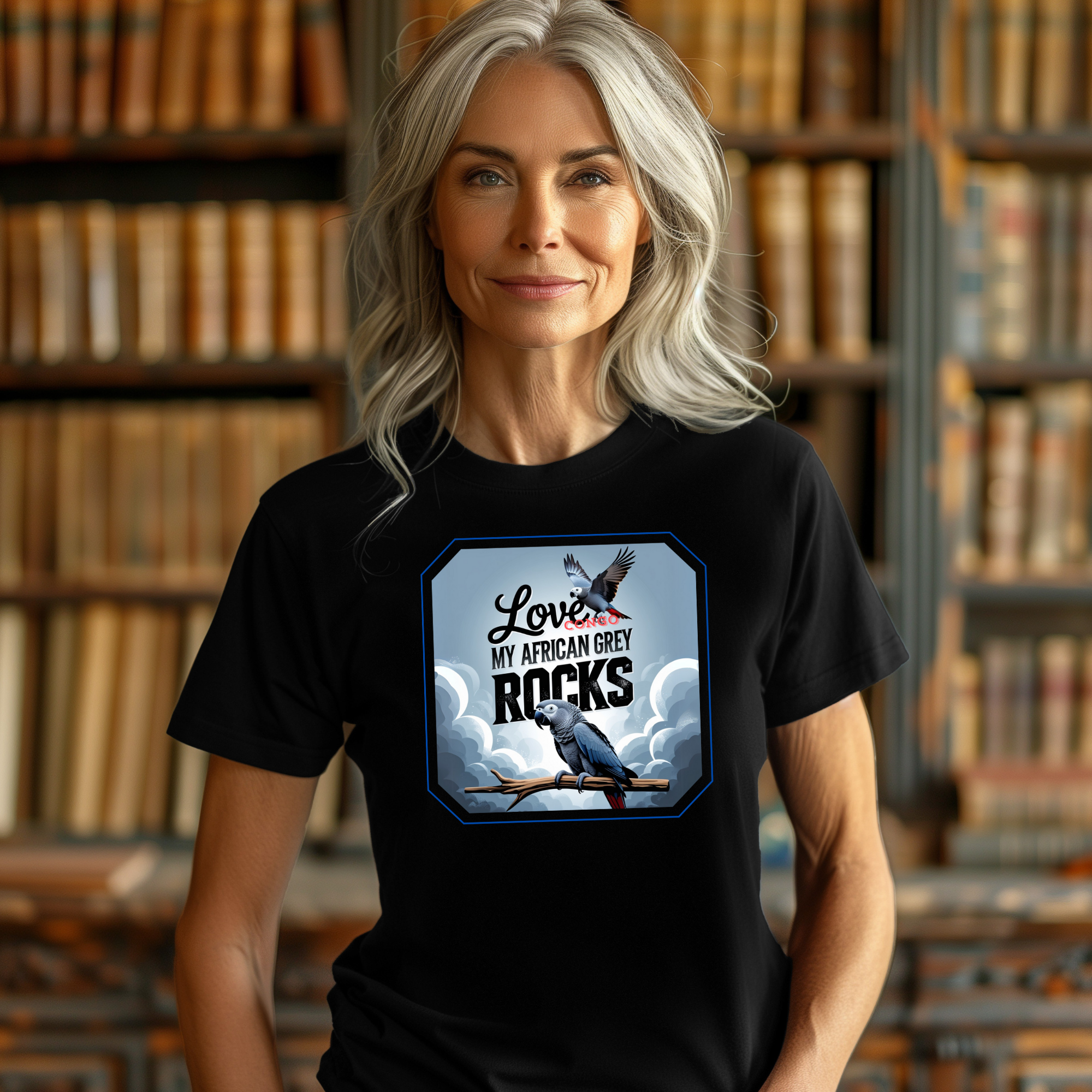 Love My African Grey Congo Rocks T-Shirt