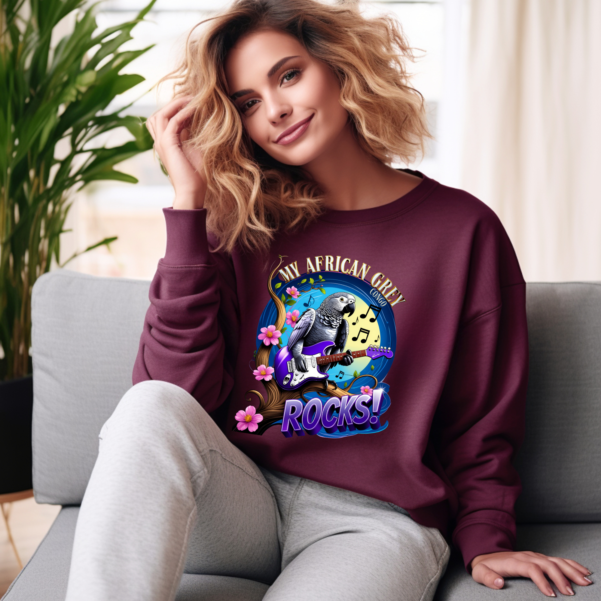 African Grey Congo Rocks Sweatshirt