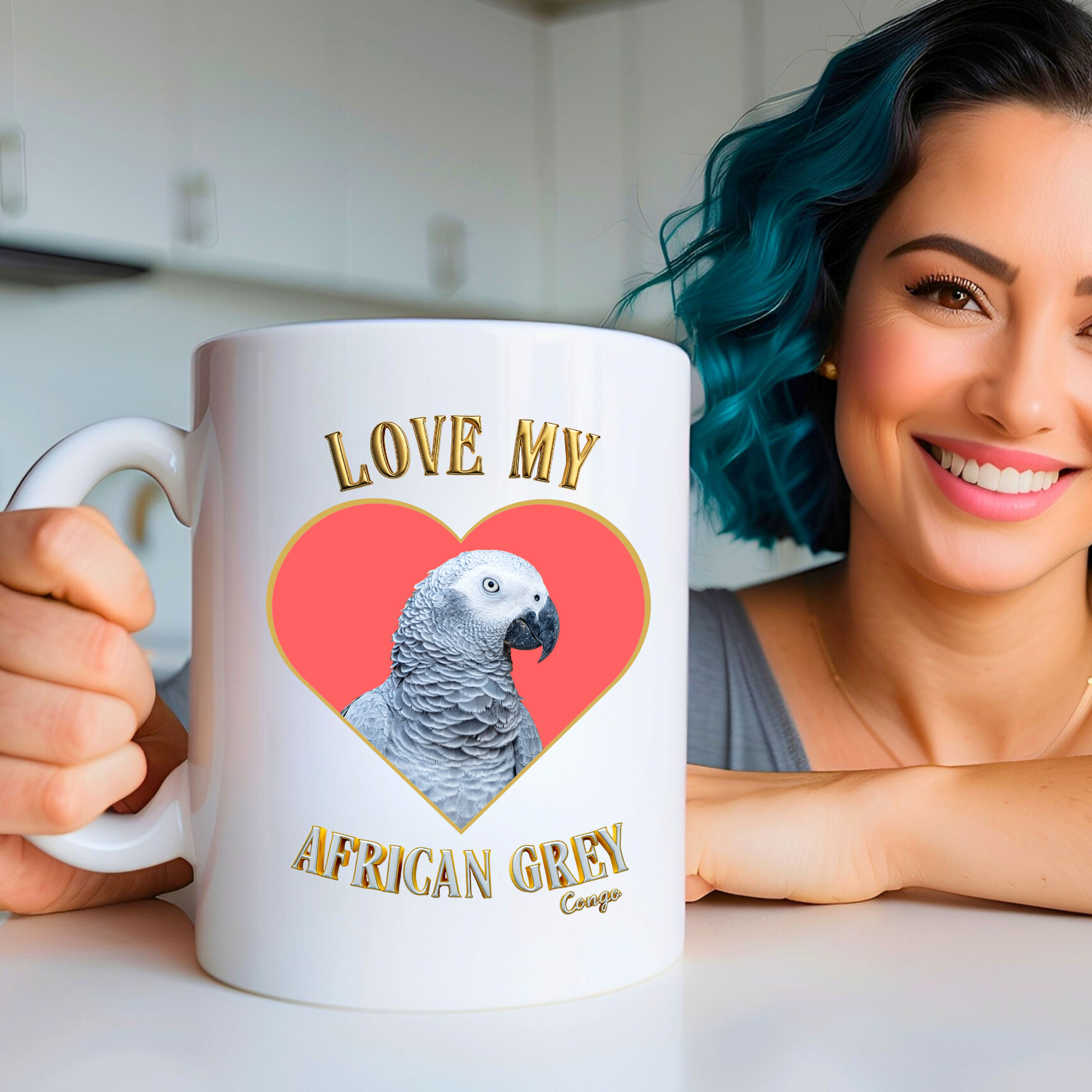 Love My African Grey Congo Mug