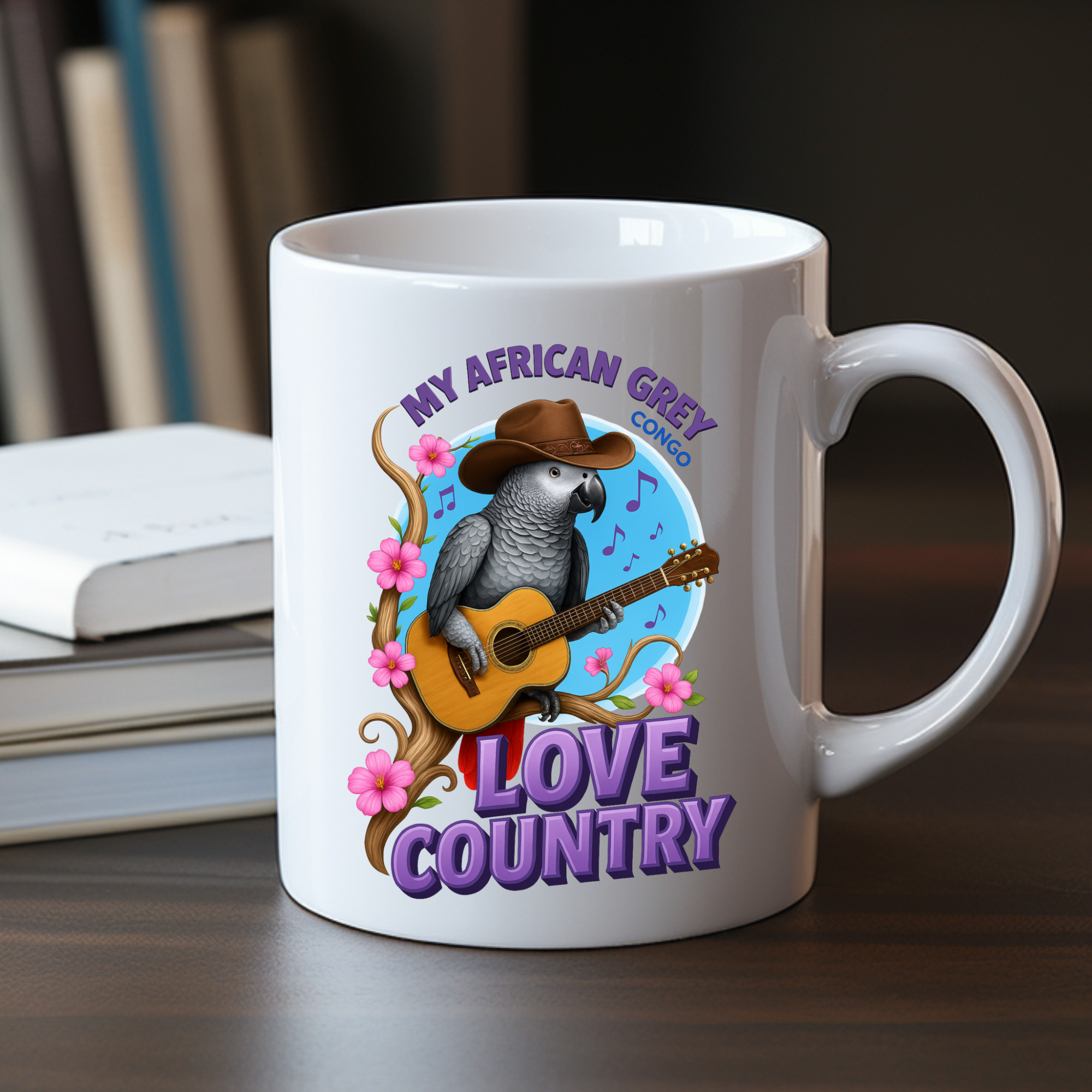 African Grey Congo Love Country Mug