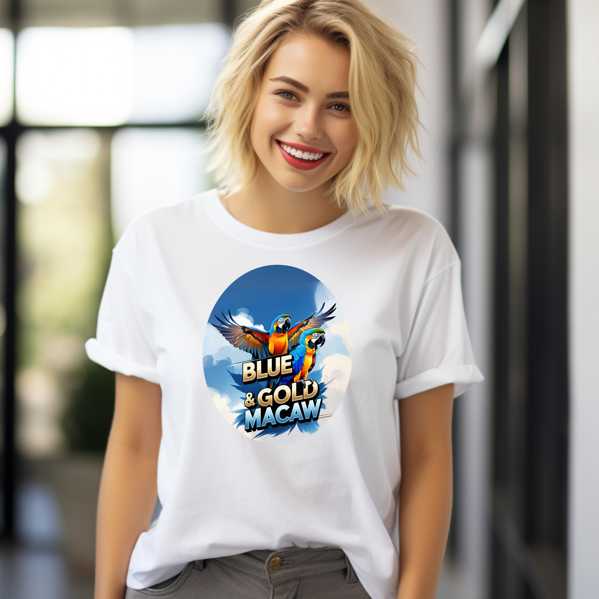 Blue & Gold Macaw Cotton Tee