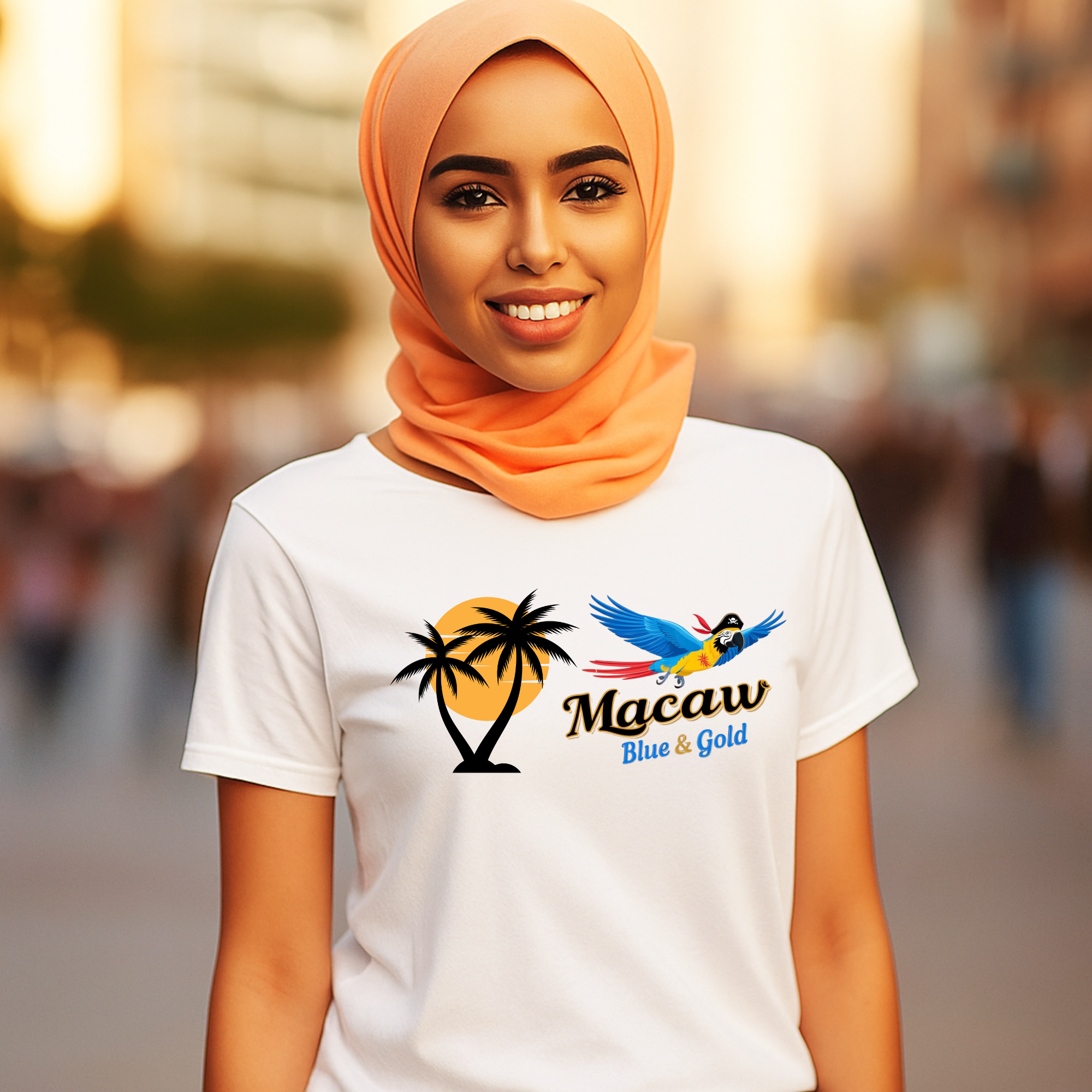 Flying Blue & Gold Macaw T-Shirt