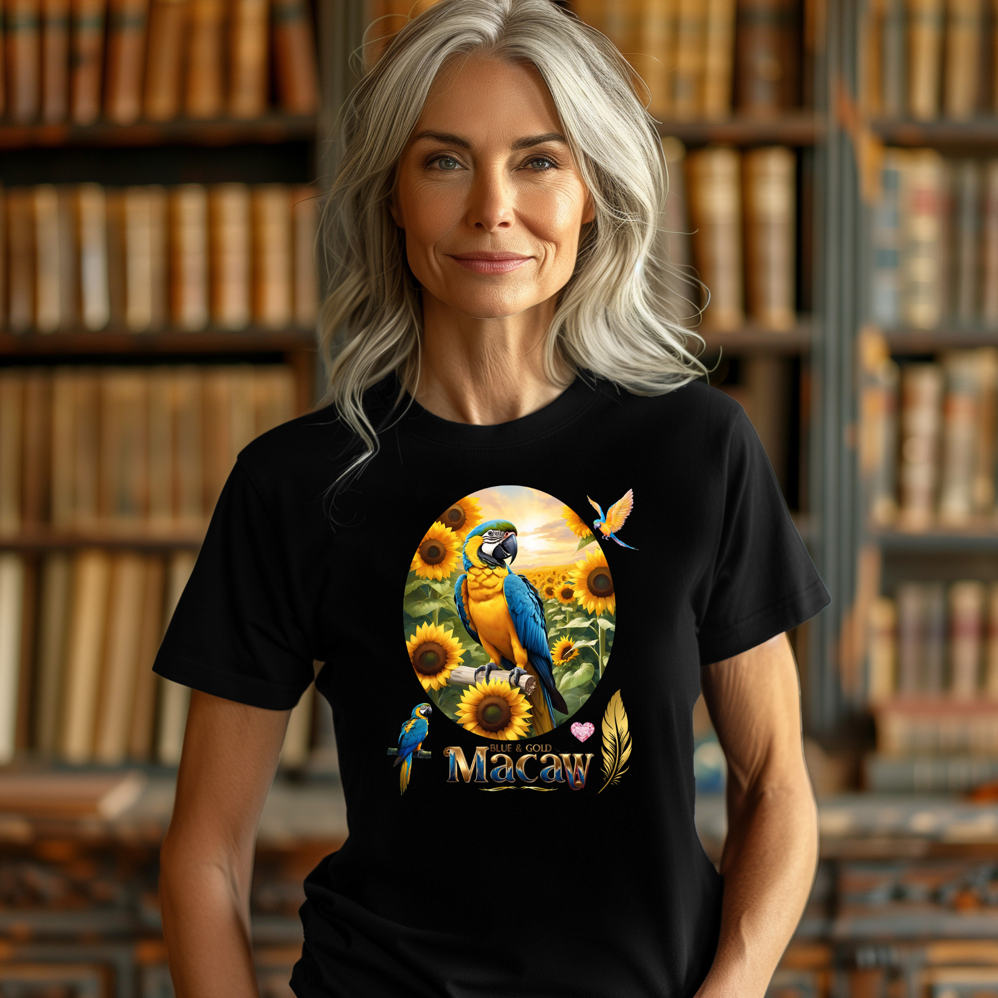 Blue & Gold Macaw Parrot T-Shirt