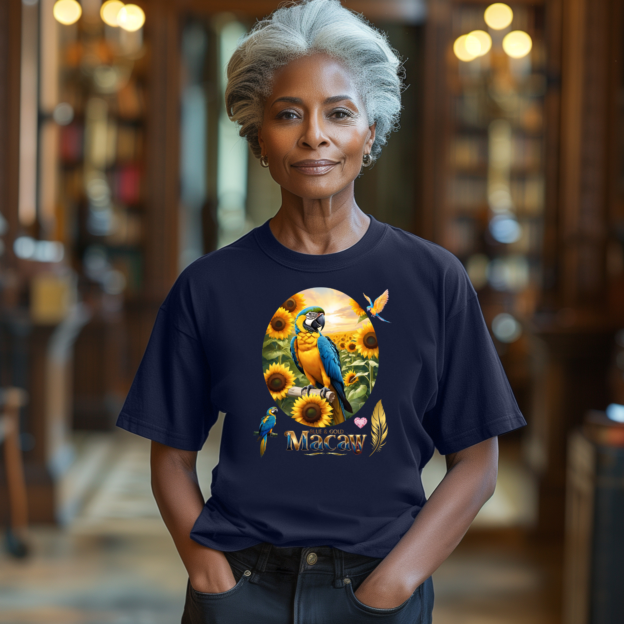 Blue & Gold Macaw Parrot T-Shirt