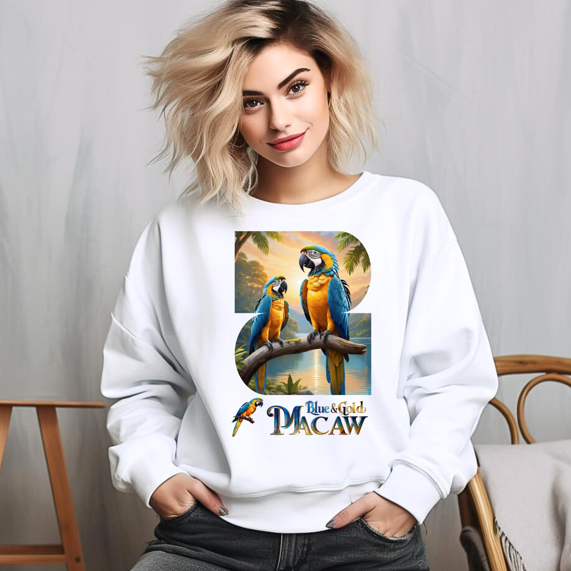 Blue & Gold Macaw's Sweatshirt