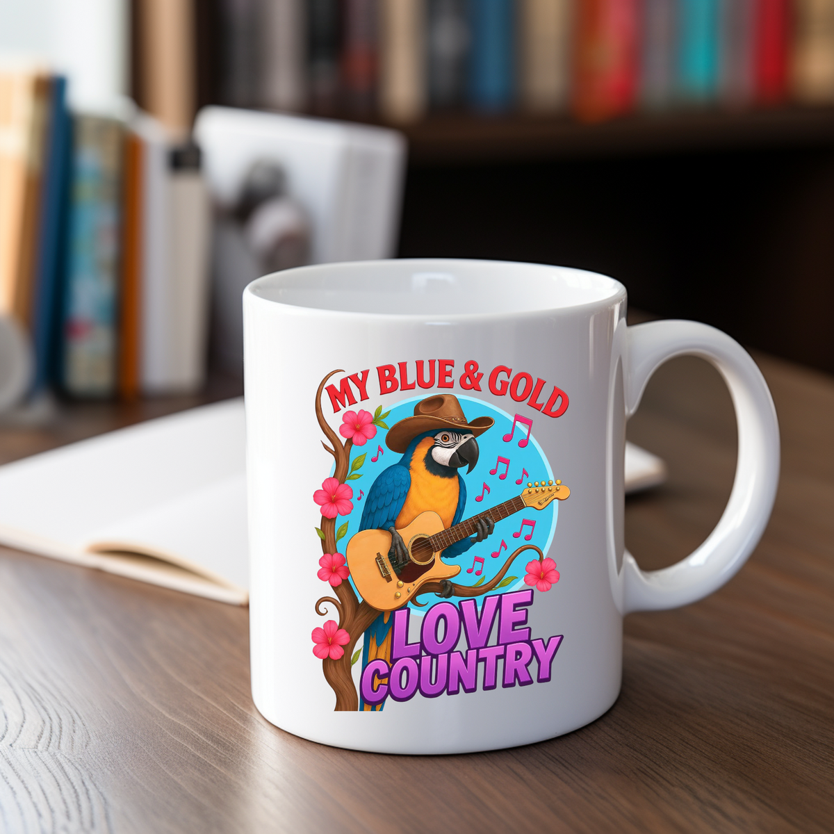 Blue & Gold Love Country Mug