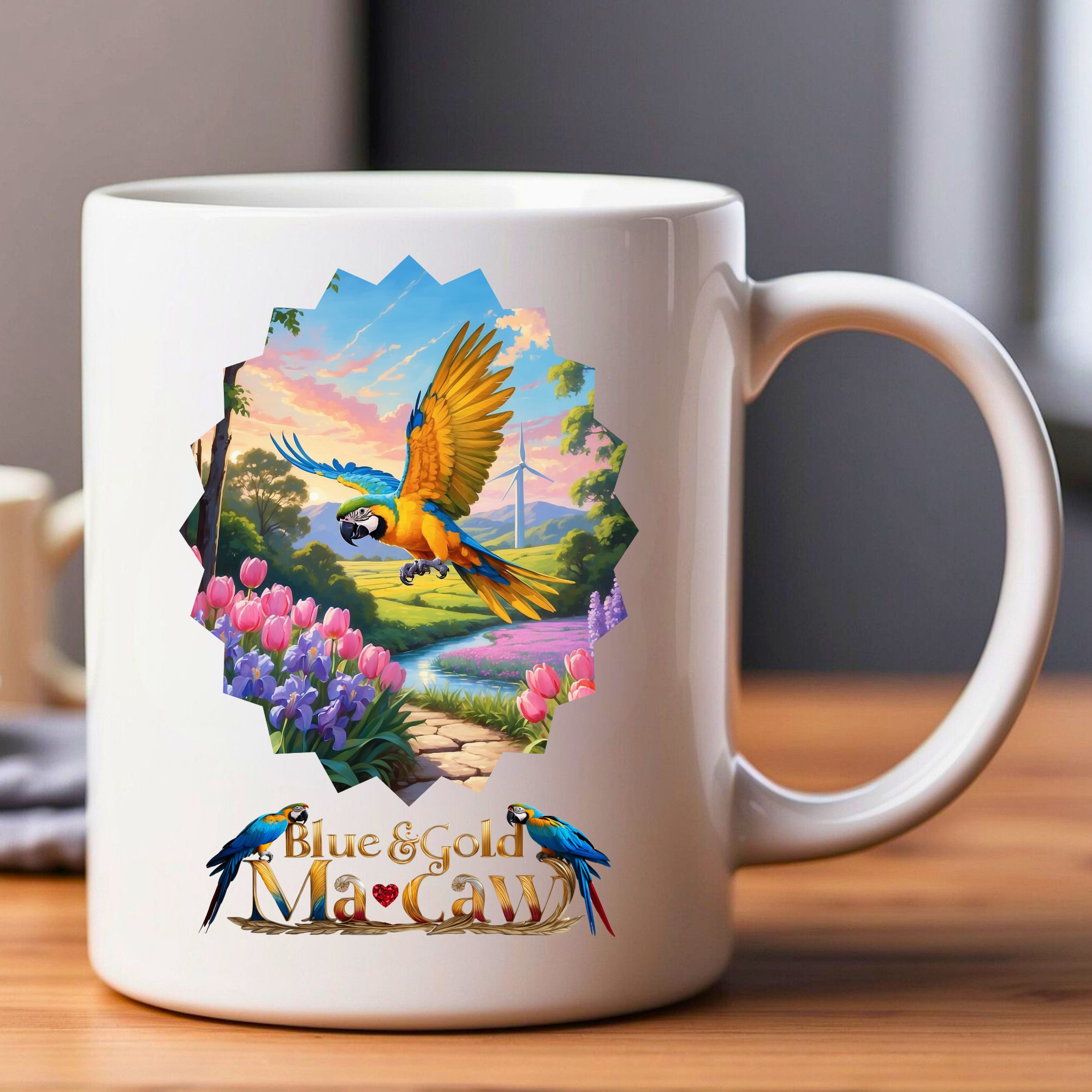 Blue & Gold Macaw Flying Mug