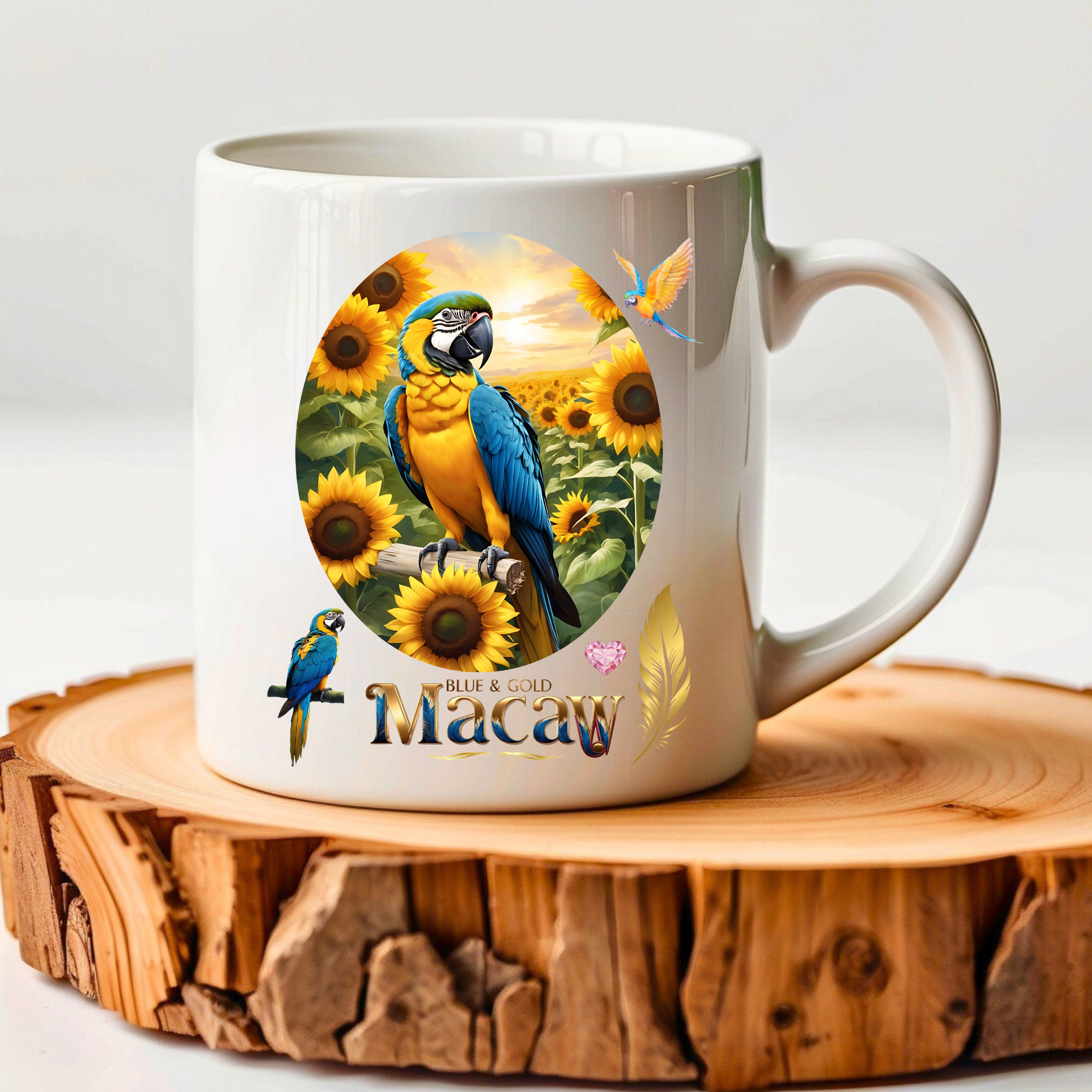 Blue & Gold Macaw Parrot Mug