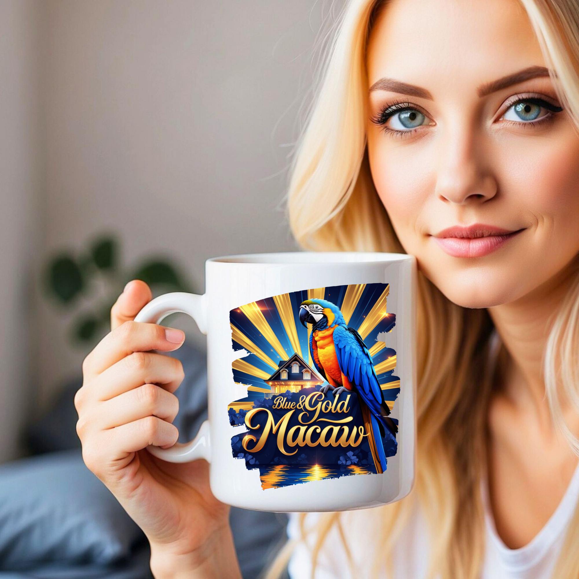 Sunburst Blue & Gold Macaw Mug