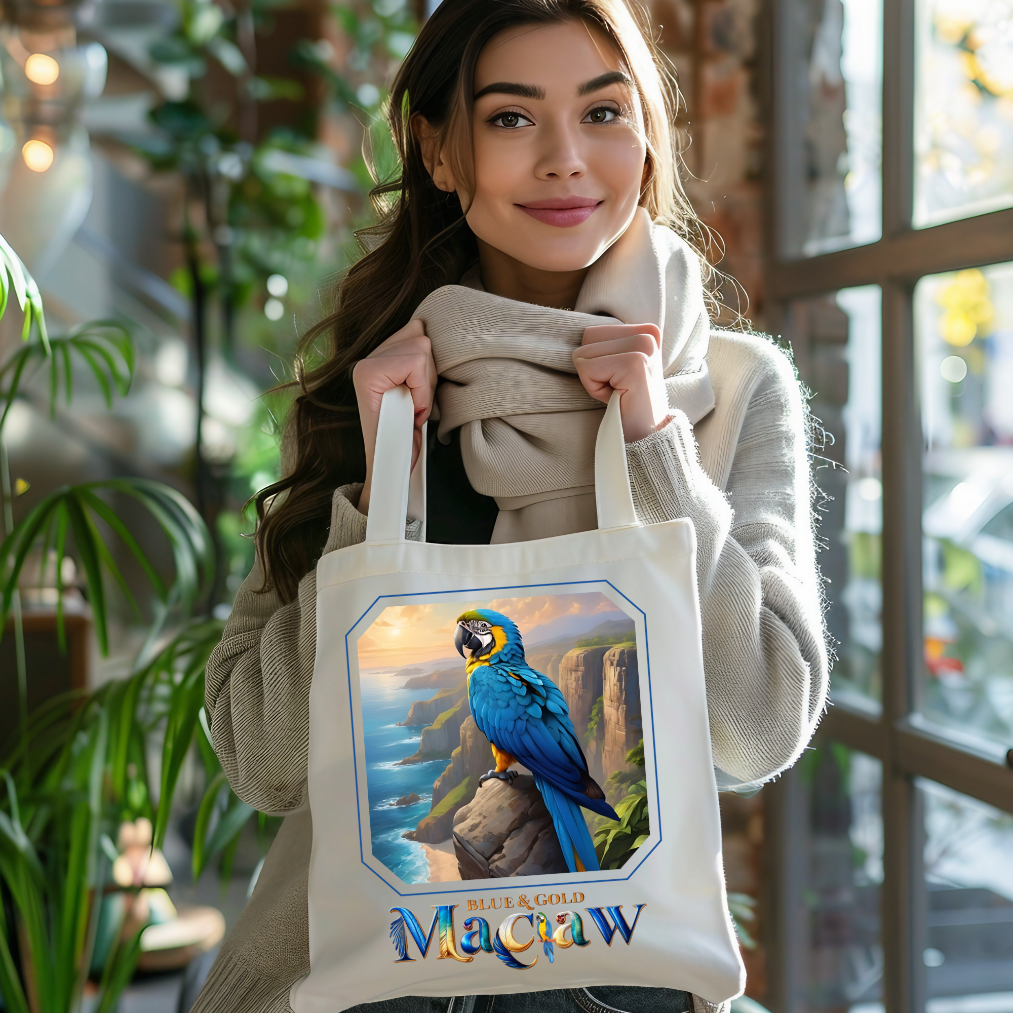 Blue & Gold Macaw Tote Bag