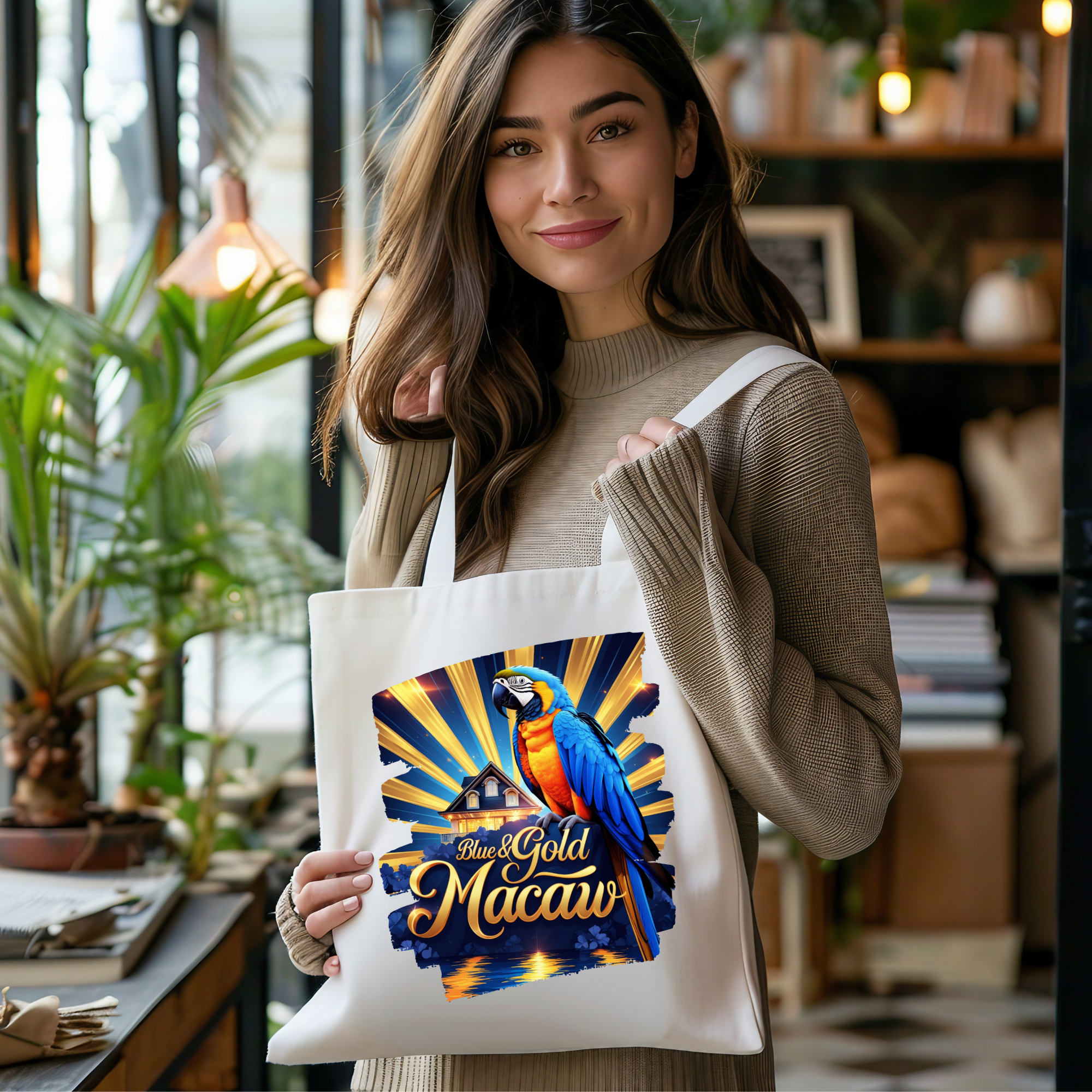 Blue & Gold Macaw Tote Bag