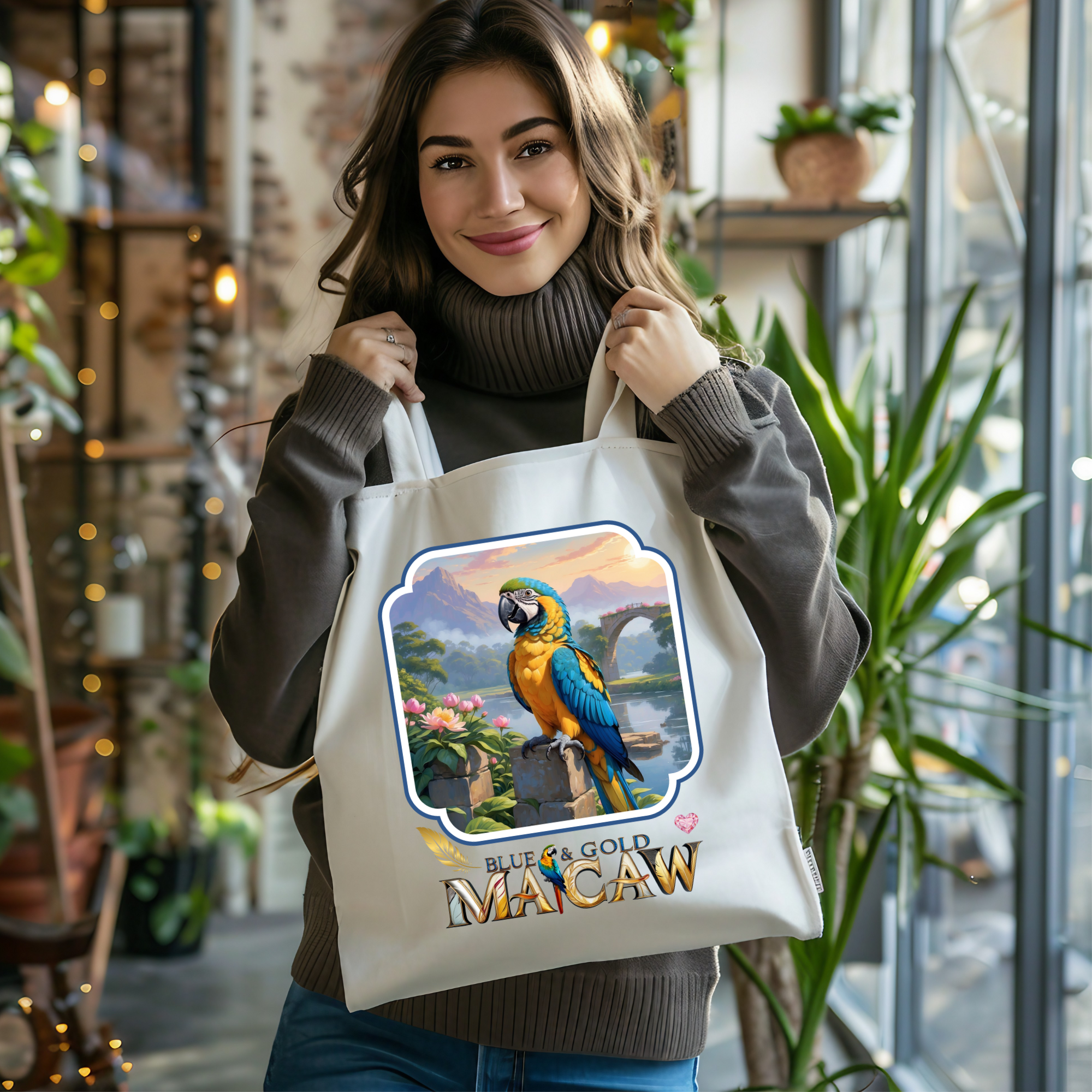 Blue & Gold Macaw Tote Bag