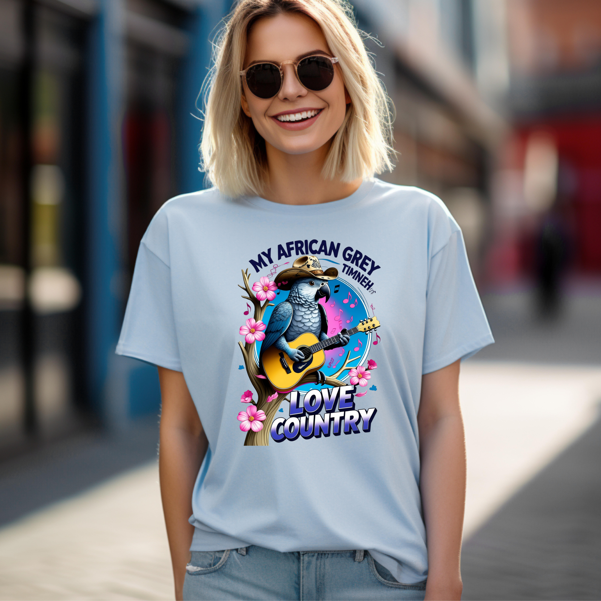 African Grey Timneh Love Country T-Shirt