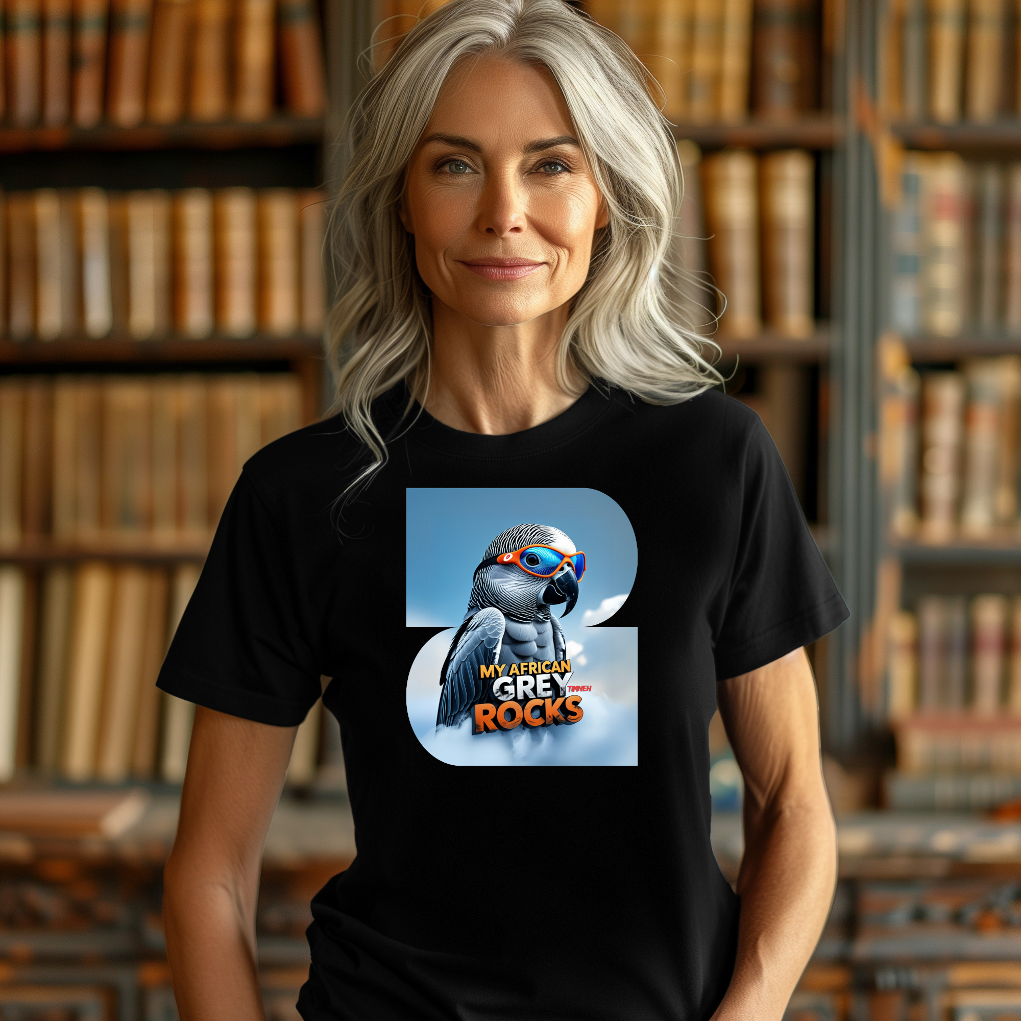 African Grey Timneh Rocks T-Shirt