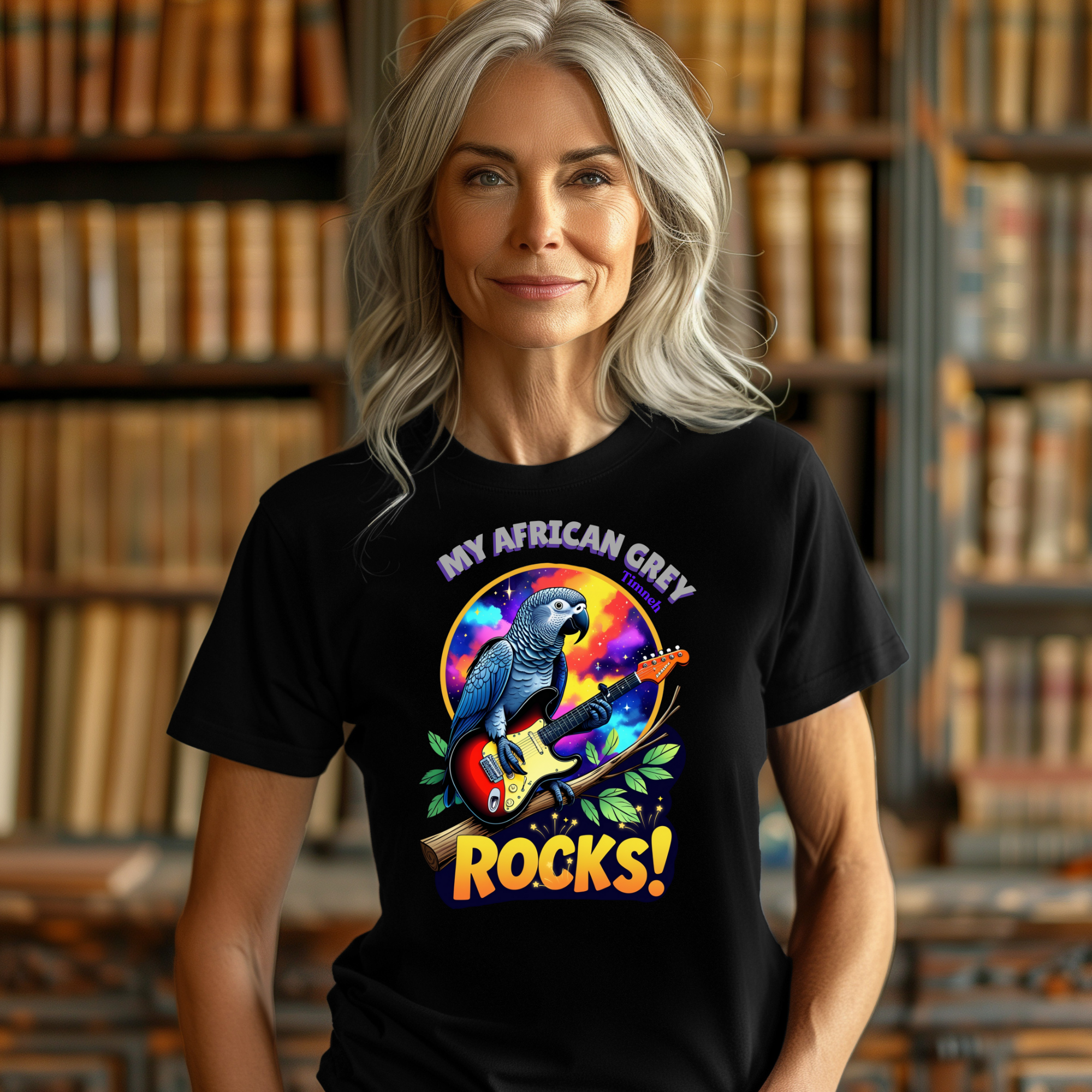 African Grey Timneh Rocks T-Shirt