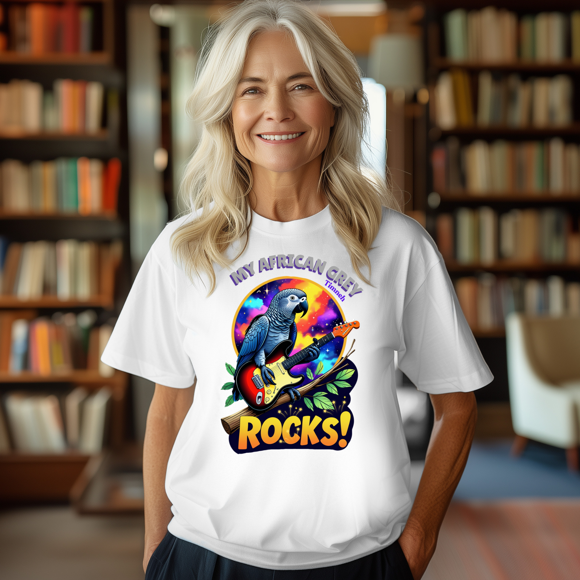 African Grey Timneh Rocks T-Shirt