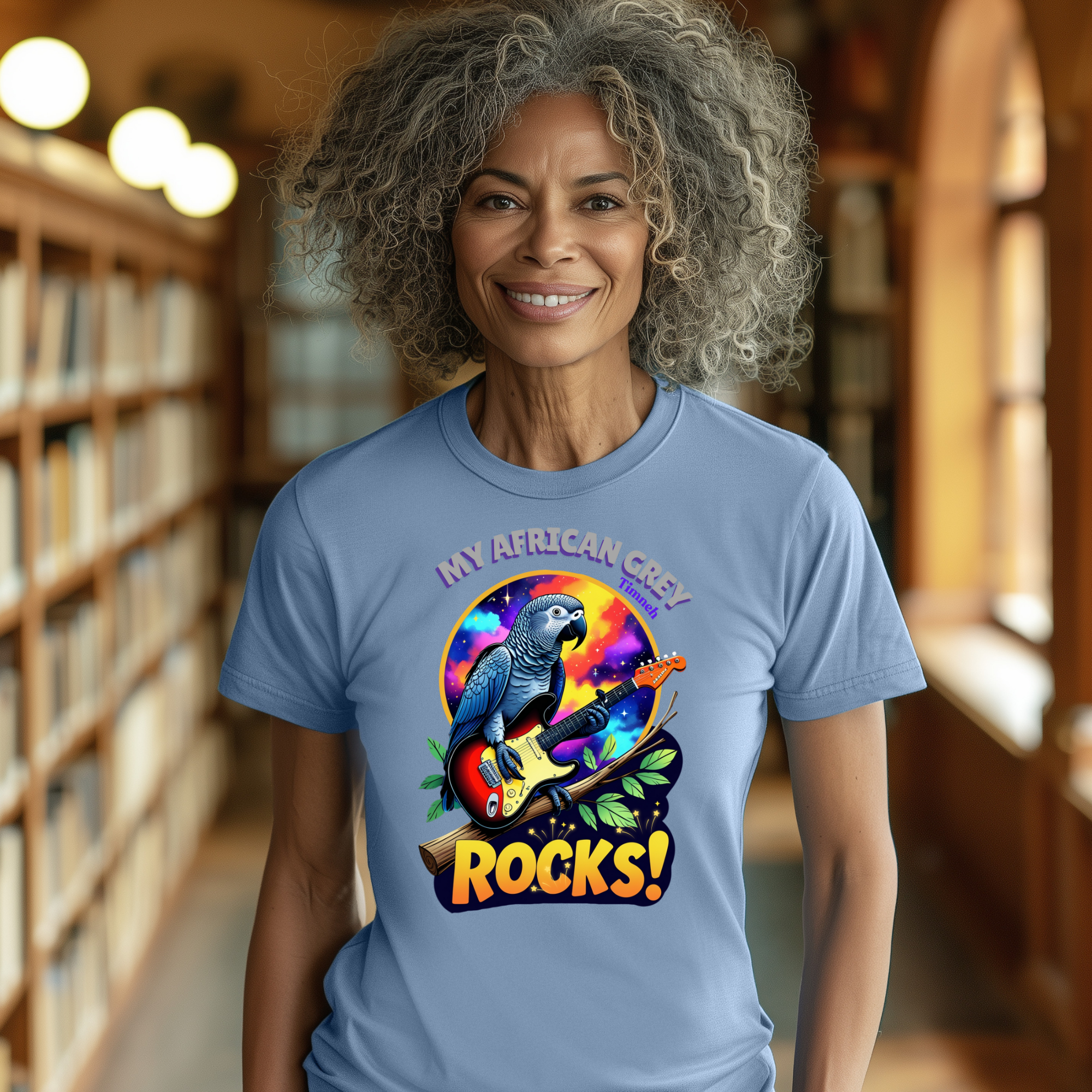 African Grey Timneh Rocks T-Shirt